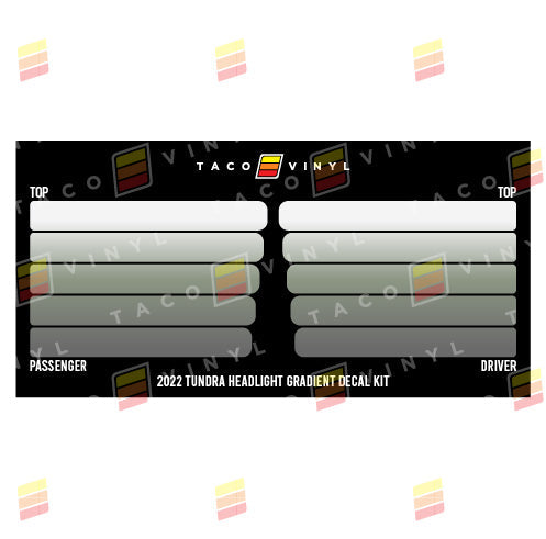 2022+  Headlight Gradient Decal Kit For Tundra