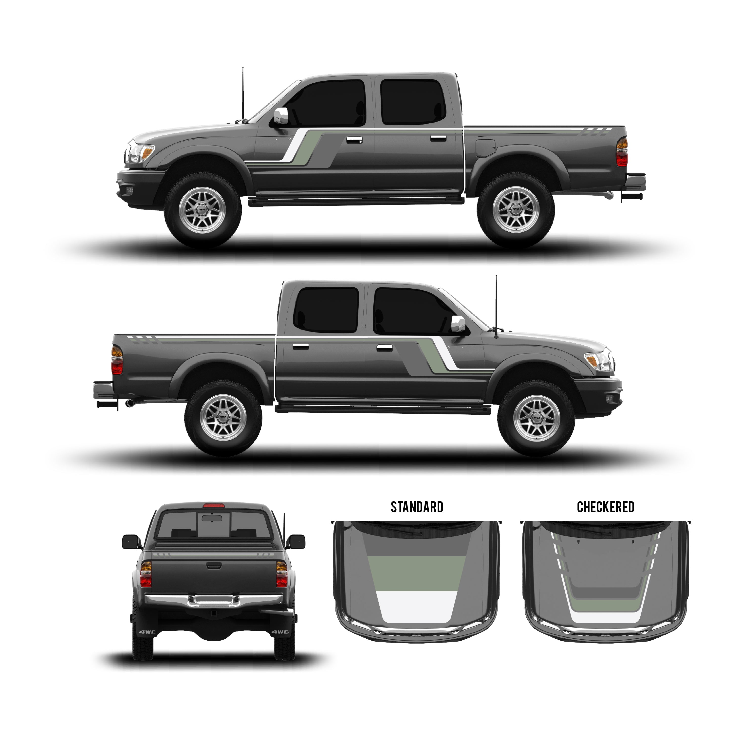 2001-04  Checkered Stripe Kit For Tacoma