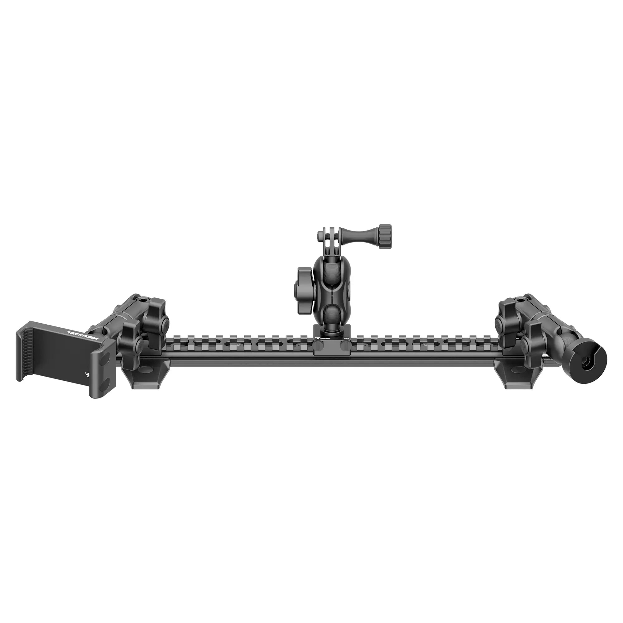 Dash Mount For 2010-2024 Toyota 4Runner Tackform Assault Track Picatinny Dash Bracket With 20LITE Phone, Midland Magnetic Radio Microphone Mount, & GoPro Action Camera Holder