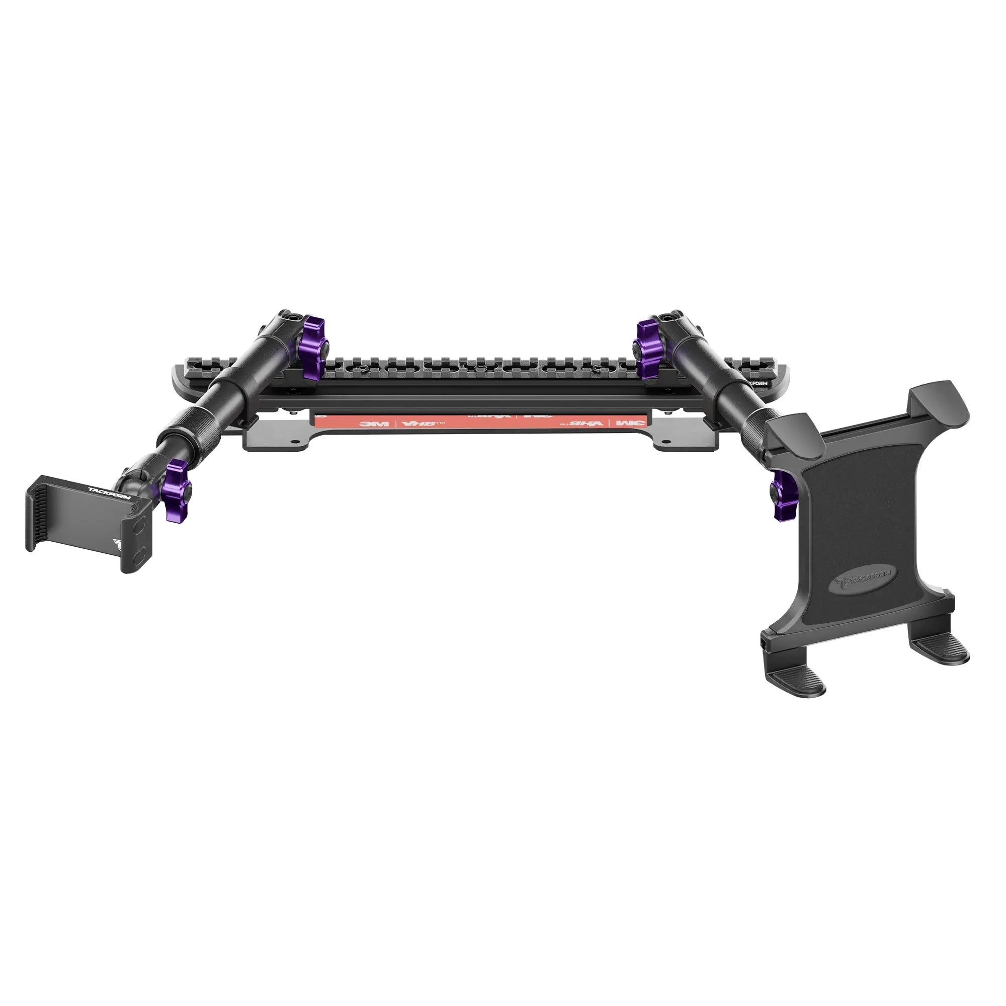 2024-2026 Ford F-150 (See Compatibility Info For Specific Year/Trim Fitment Details) Tackform Assault Track Picatinny Dash Bracket With 20LITE Phone Mount and Tablet Holder | Telescoping Arm