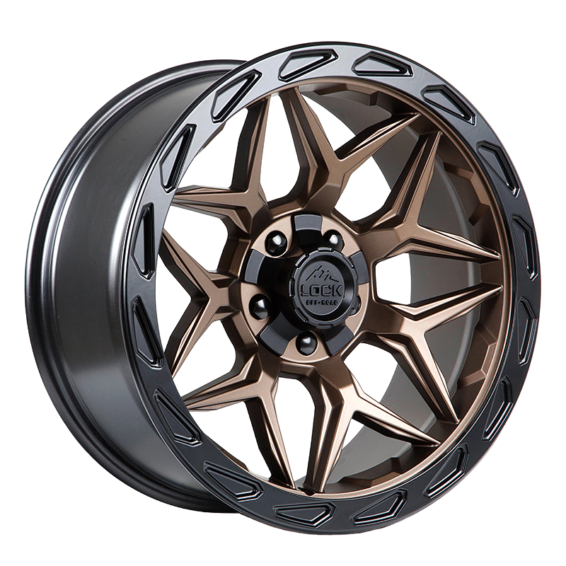 MATRIX Matte Bronze offroad wheel with a widened mesh pattern and durable finish, ideal for trucks and SUVs. Lightweight and available in 17, 20, and 22 inches.