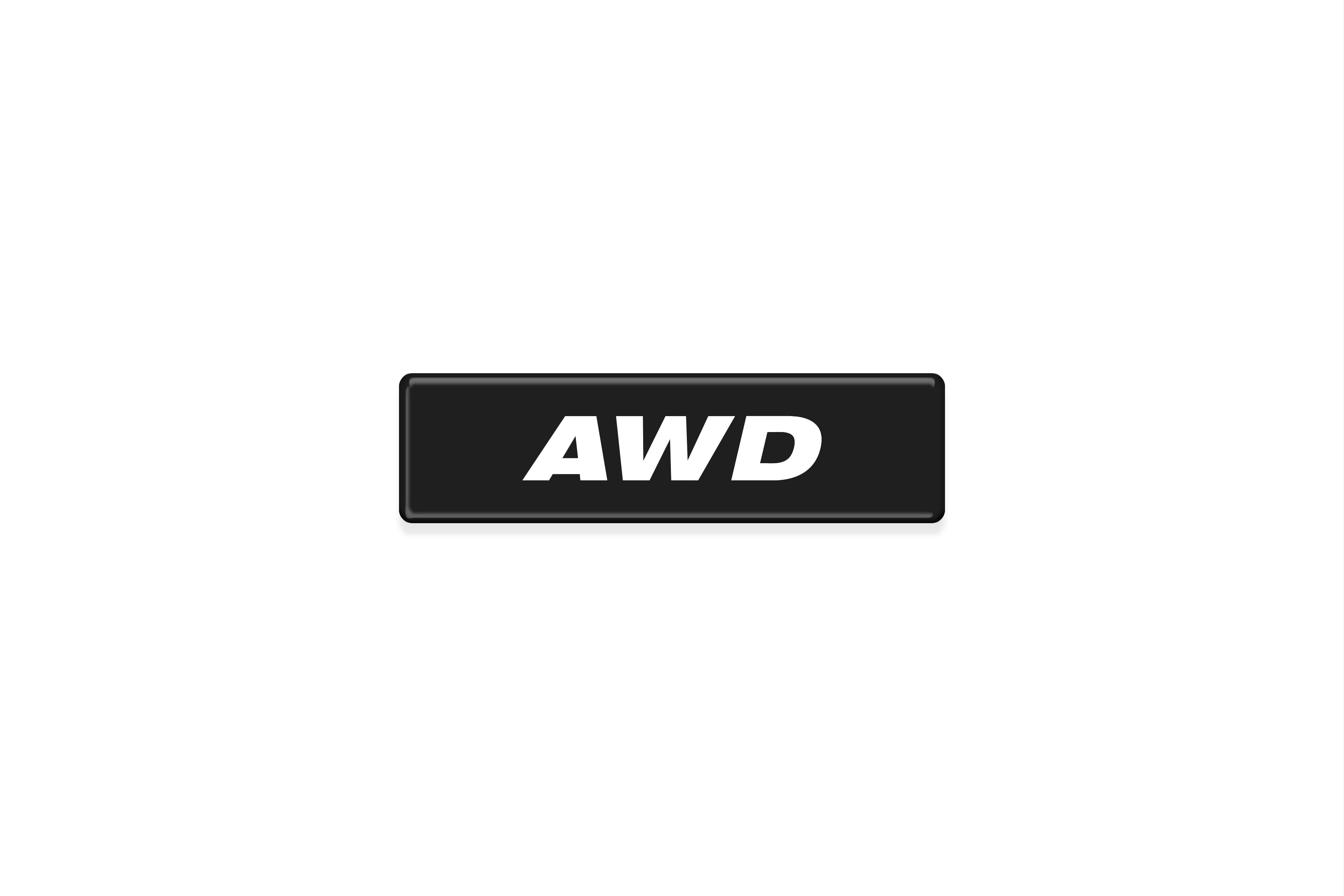 AWD and Hybrid Badge - Fits Any Flat Surface