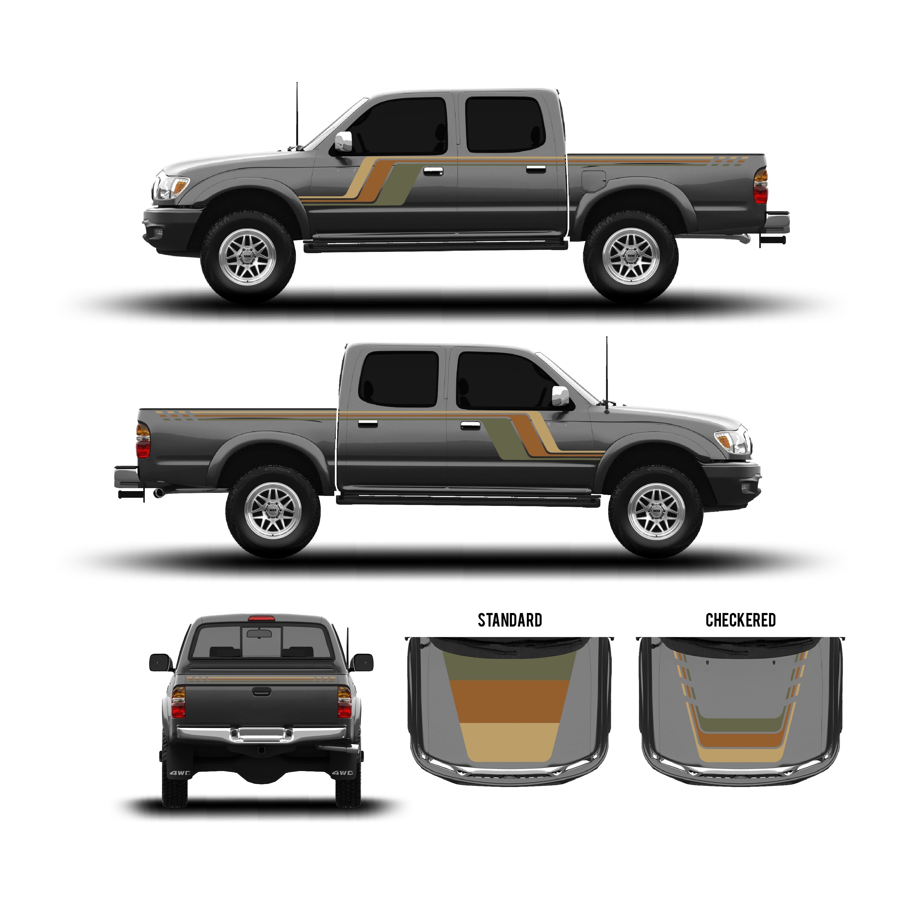 2001-04  Checkered Stripe Kit For Tacoma
