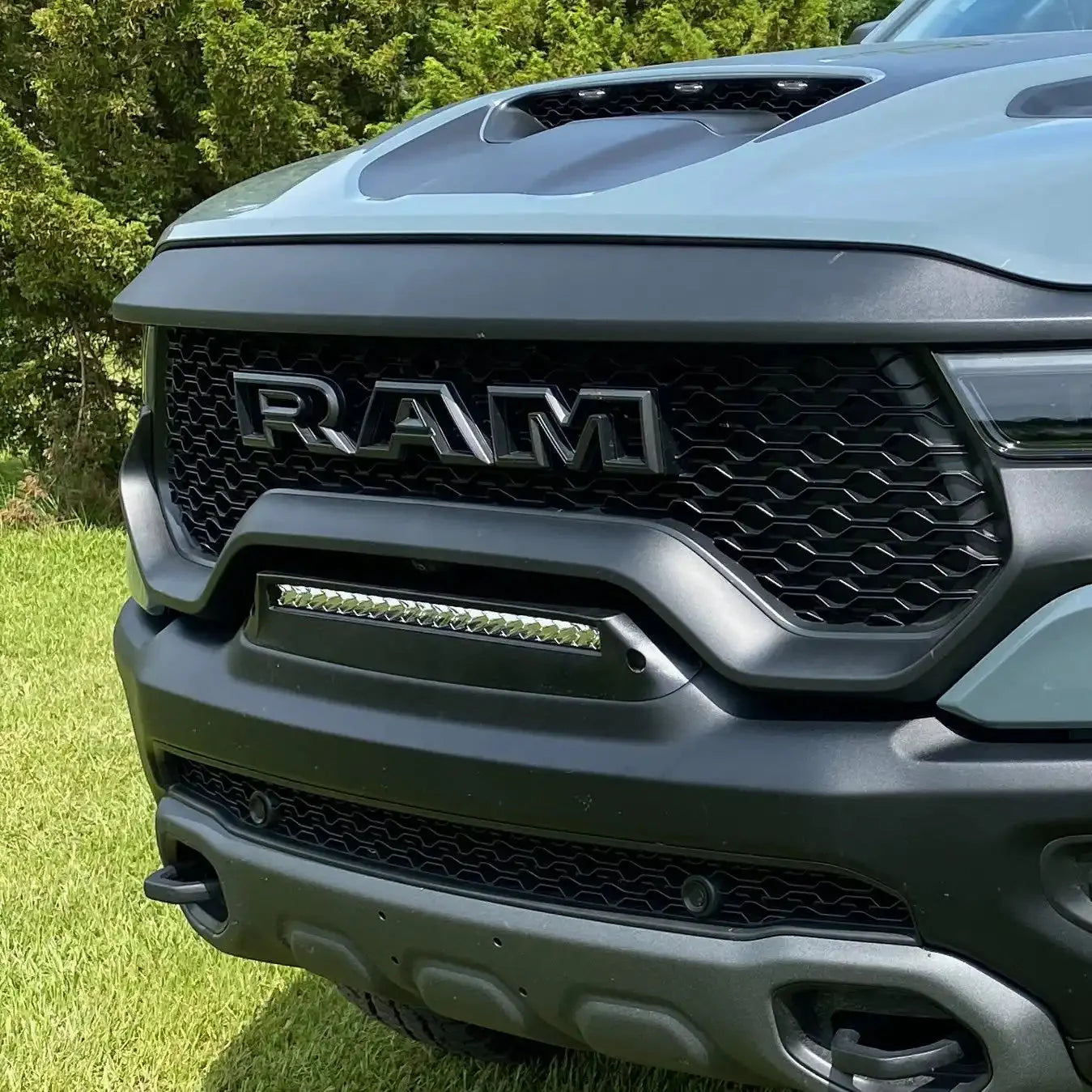 Front Bumper Flush LED Light Bar For 2019-2025 RAM Rebel/TRX/RHO | 100W 12,000 Lumens