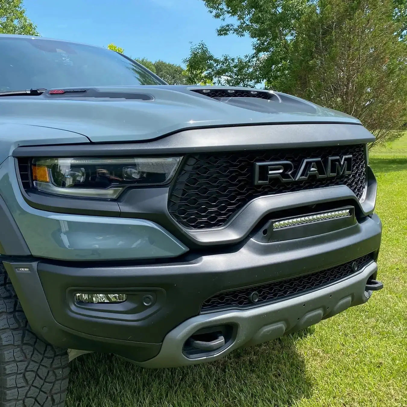 Front Bumper Flush LED Light Bar For 2019-2025 RAM Rebel/TRX/RHO | 100W 12,000 Lumens