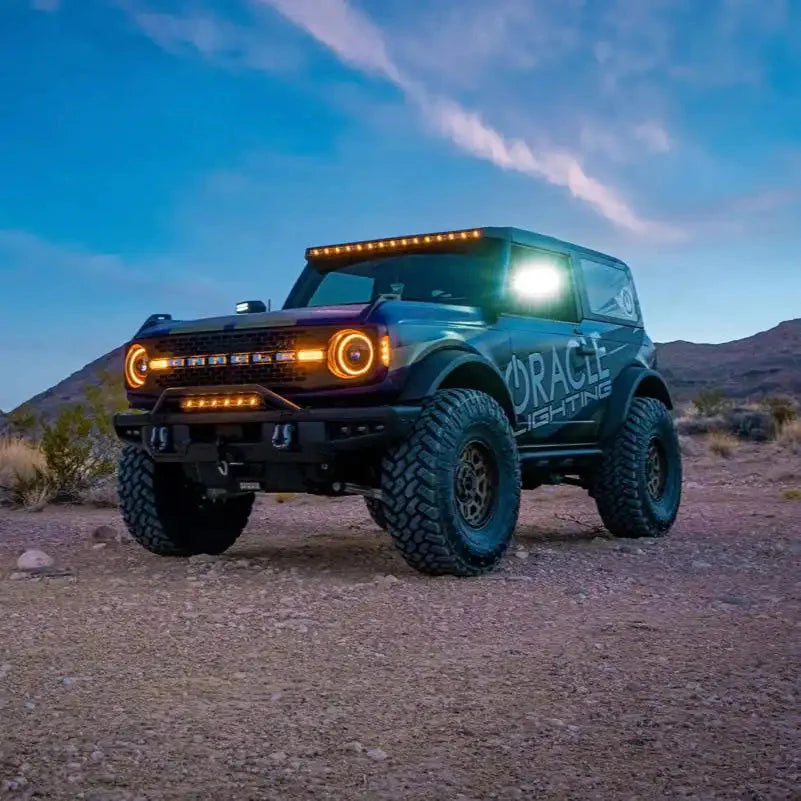Triple LED Fog Light Kit For 2021-2026 Ford Bronco | Steel Modular Bumper | 90W