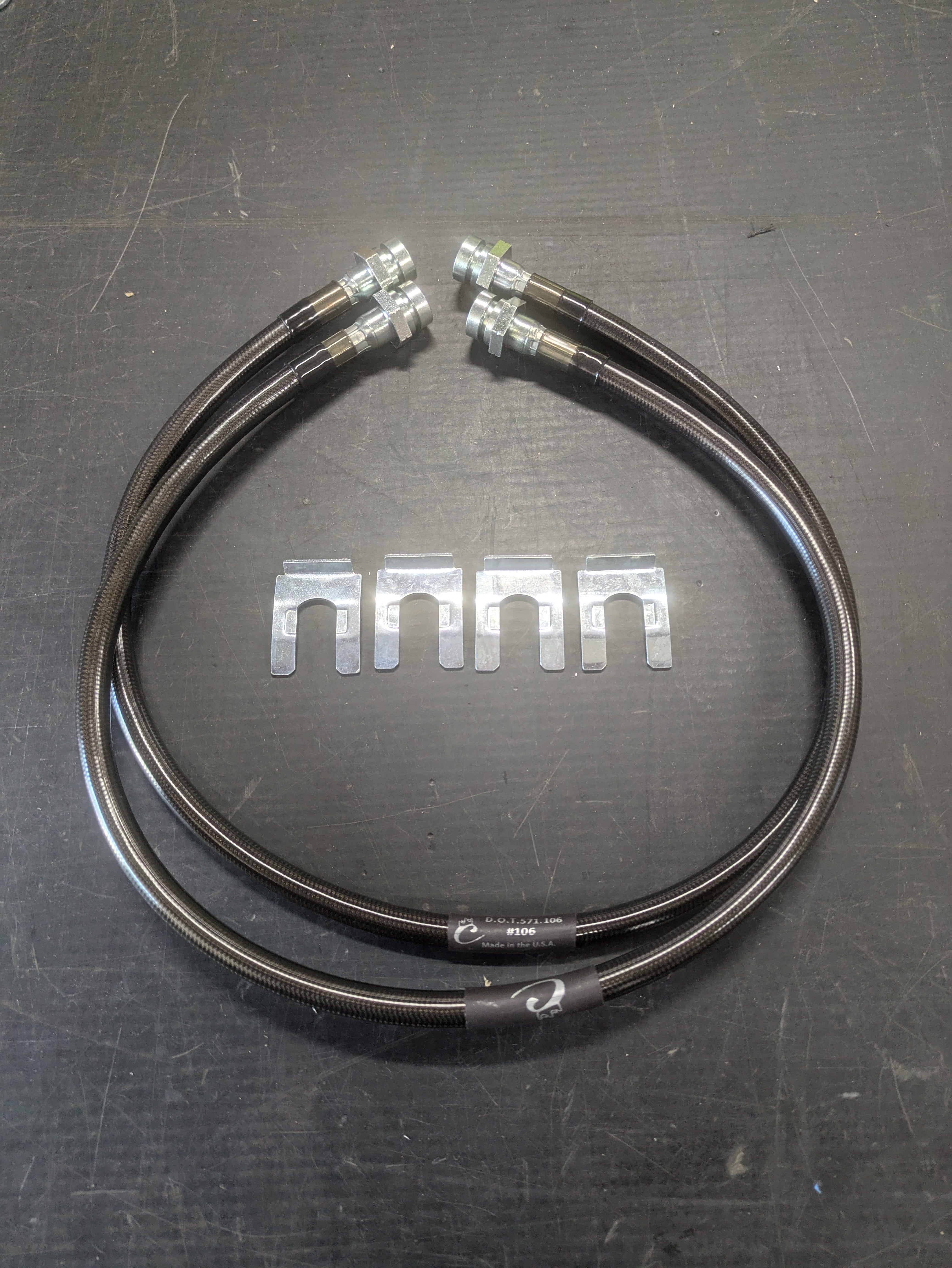Extended Rear Brake Line Hose Pair For 2005-2023 Toyota Tacoma