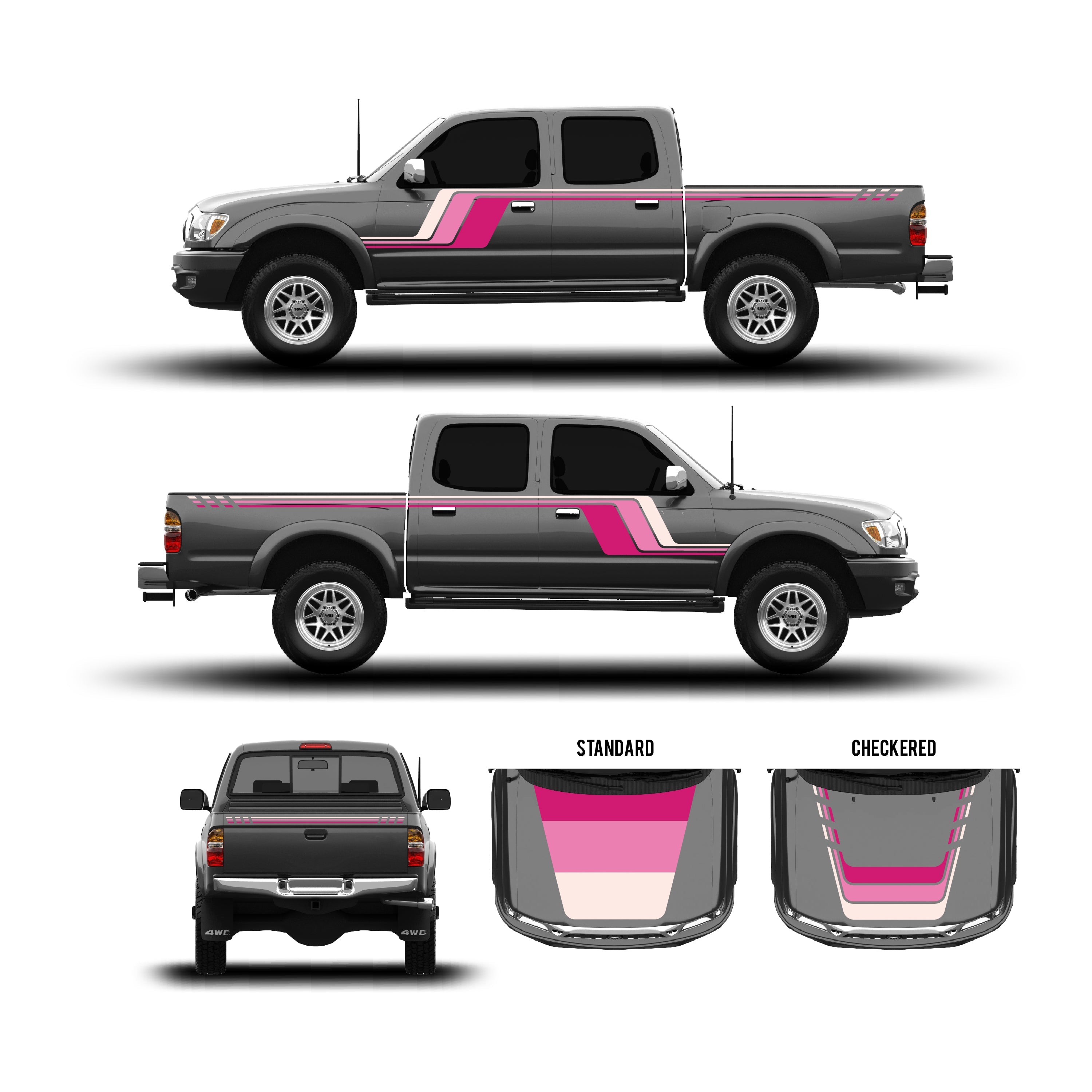 2001-04  Checkered Stripe Kit For Tacoma