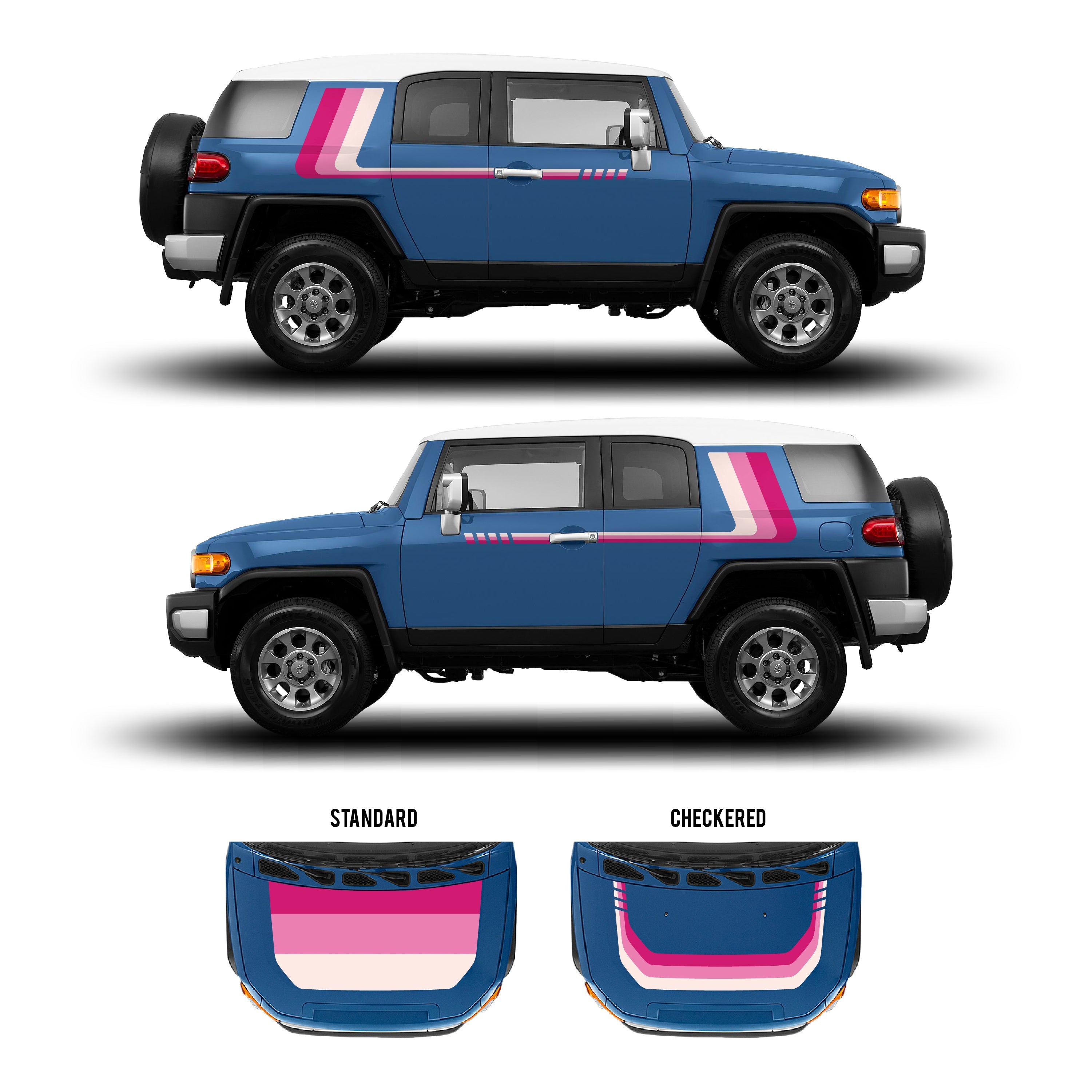 2007-14 Checkered Stripe Kit For FJ Cruiser