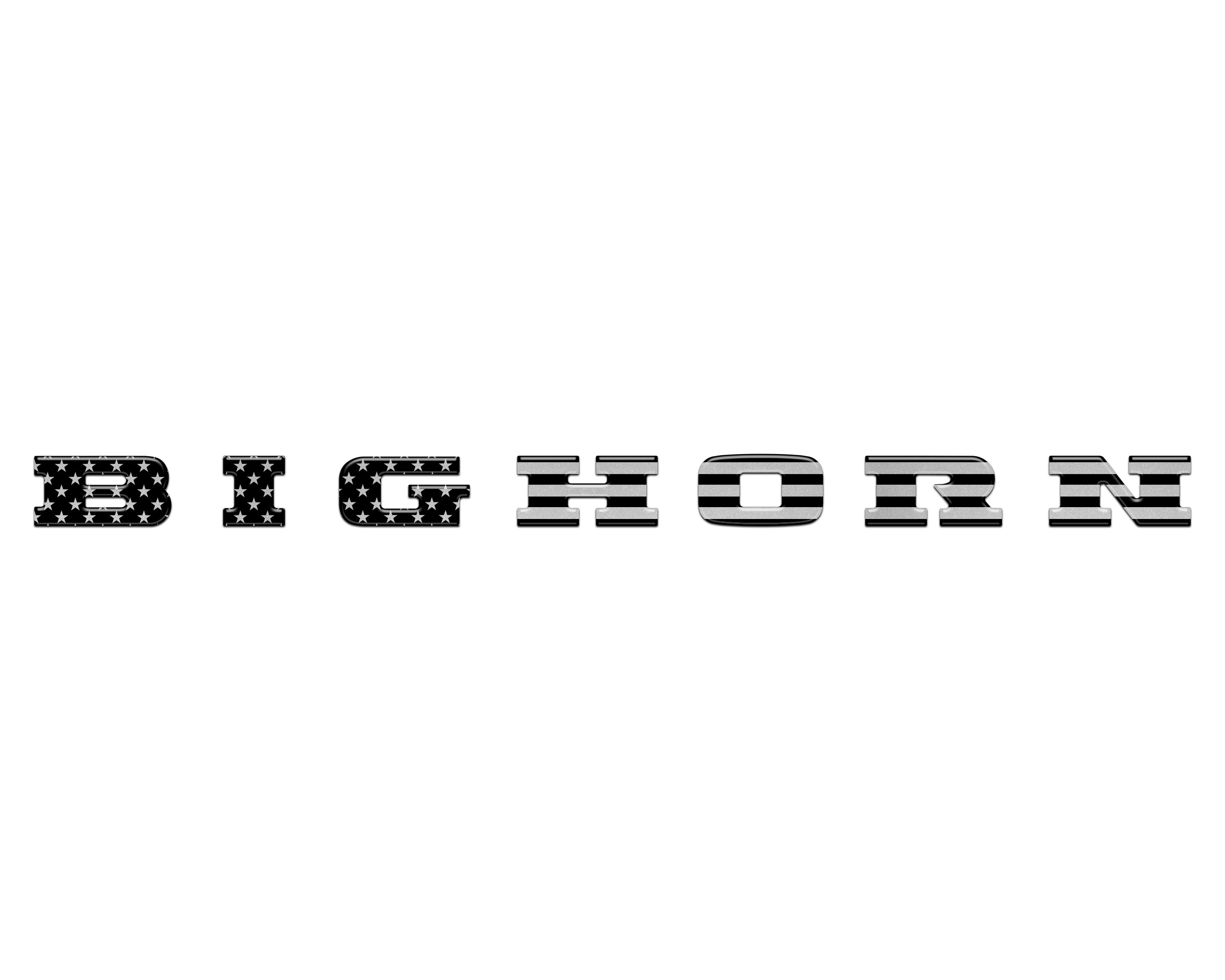 Bighorn Tailgate Emblem Letter Inserts Fits 2025-2026 Ram 1500/2500/3500