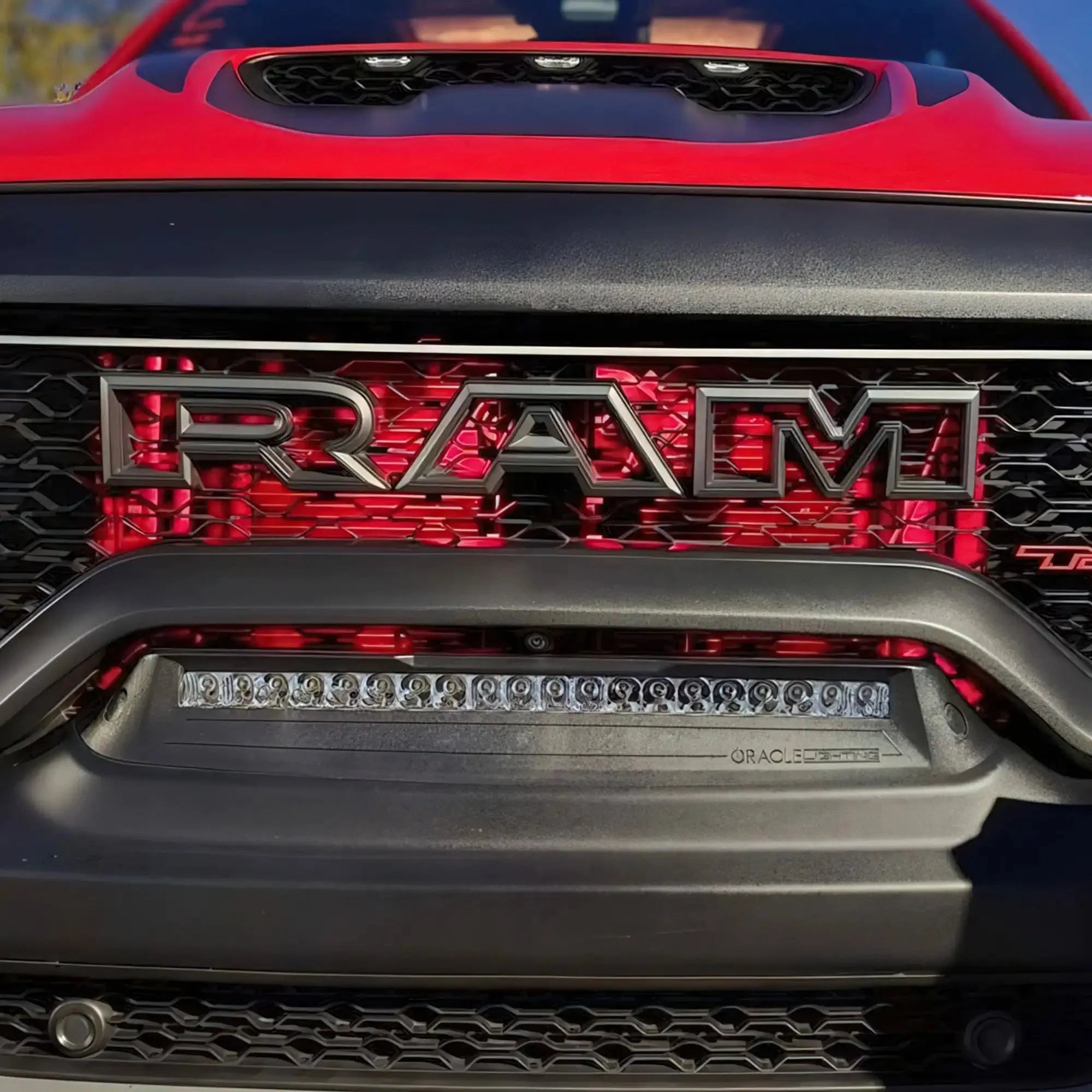Front Bumper Flush LED Light Bar For 2019-2025 RAM Rebel/TRX/RHO | 100W 12,000 Lumens