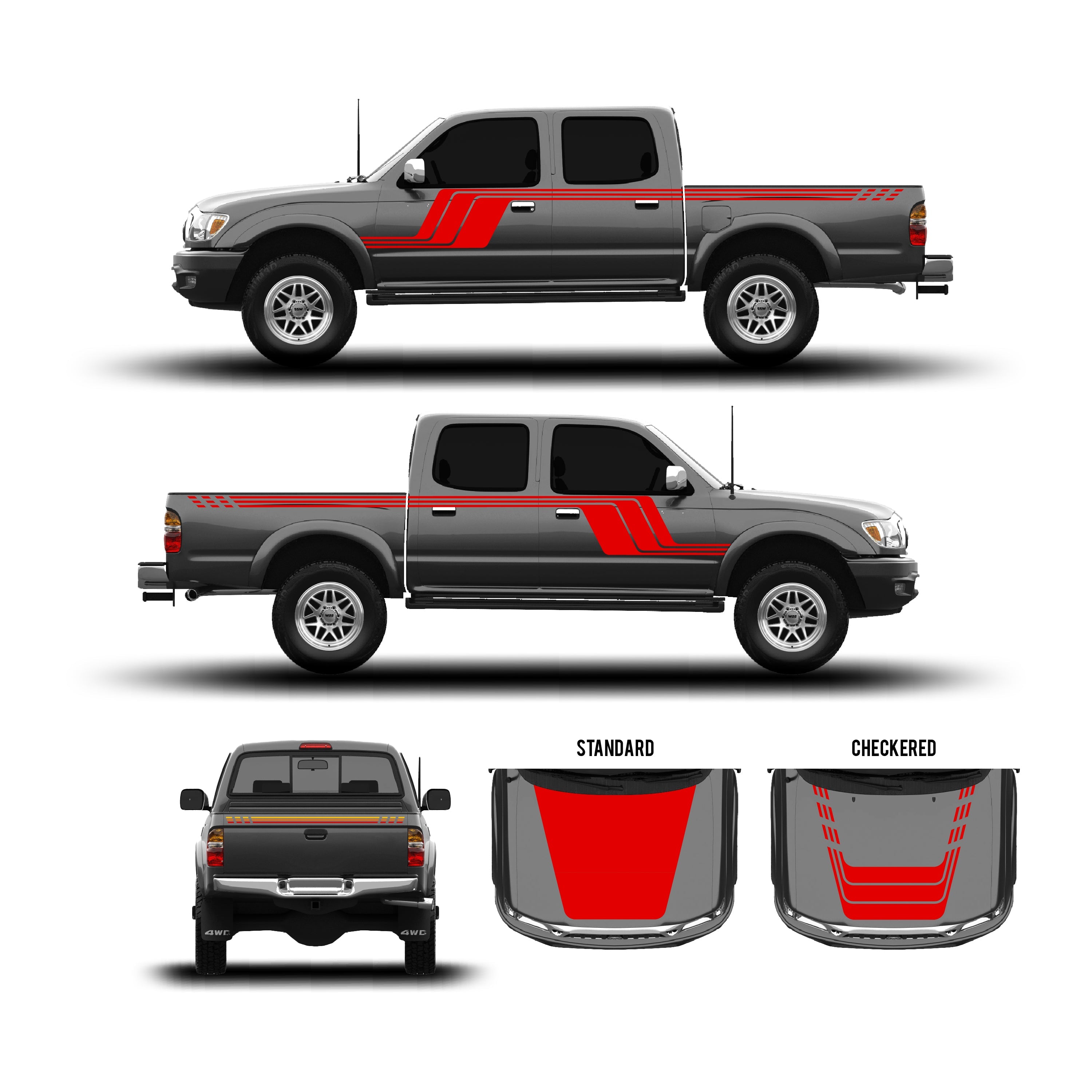 2001-04  Checkered Stripe Kit For Tacoma