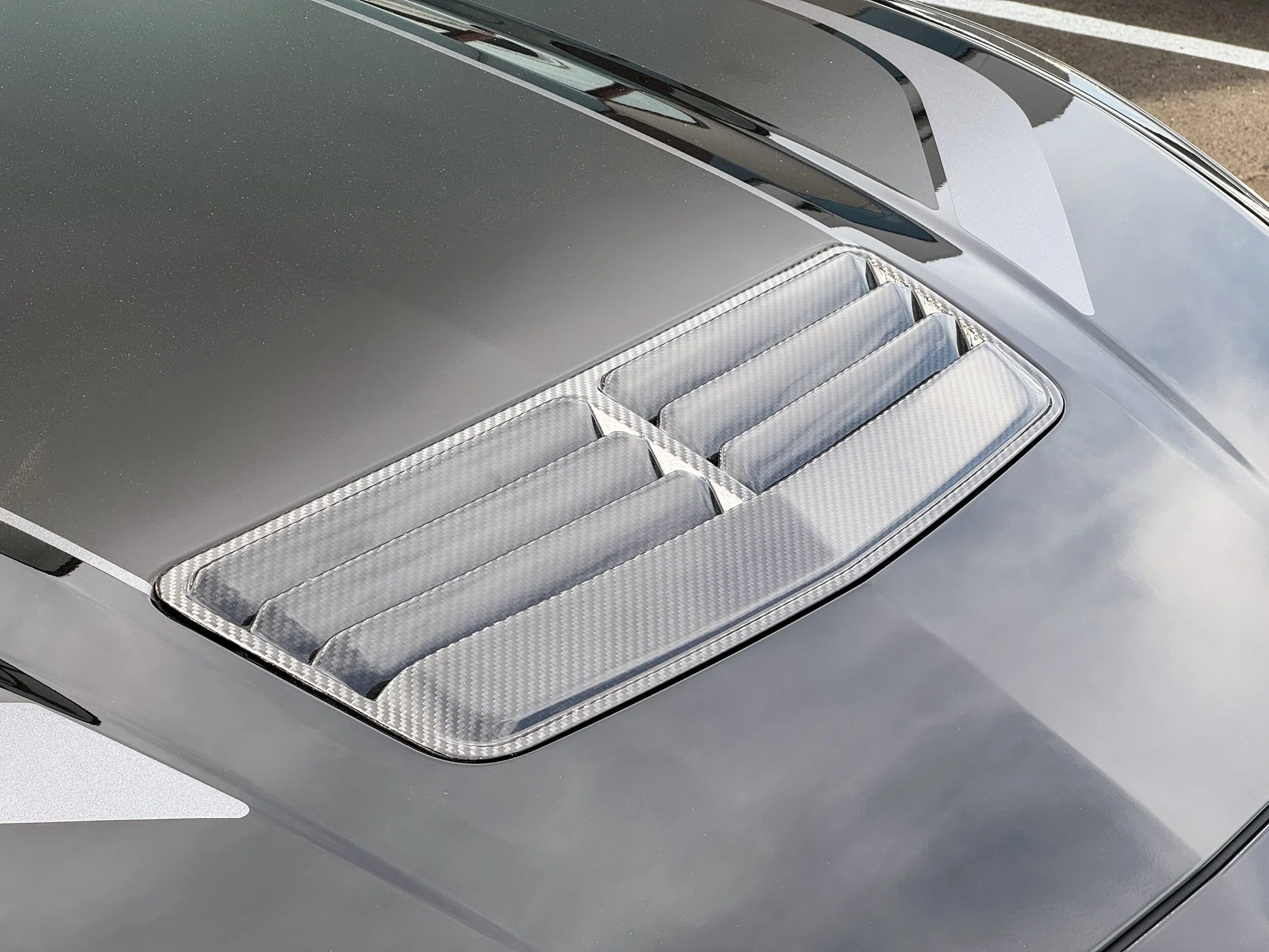 NYTOP Dry Carbon Hood Vent For 2024-Current Ford Mustang GT