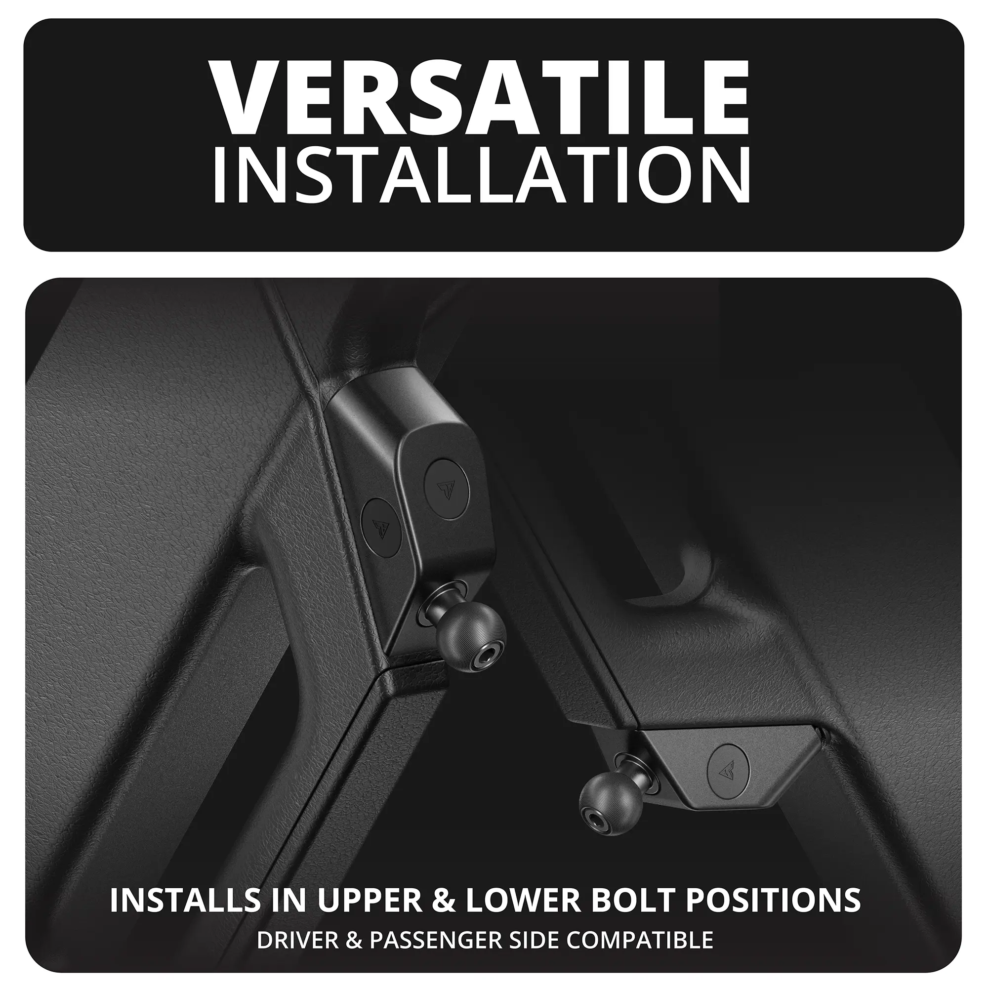 2018-2023 Jeep JL, Gladiator, and 4xe LINK™ Grab Handle Mount With Qi2/MagSafe Charging & Cooling Phone Holder | 3.5" Arm