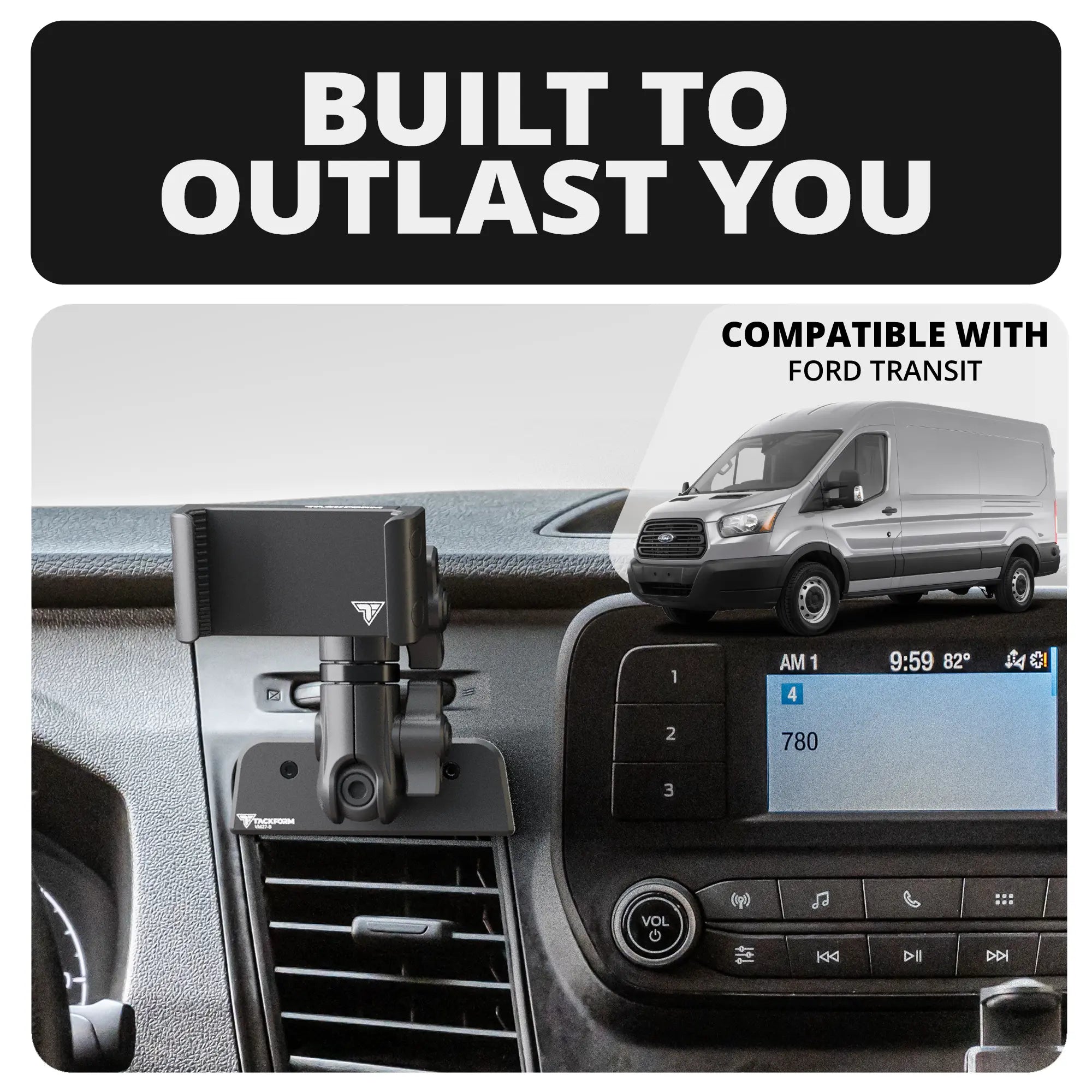 2020-2026 Ford Transit LINK™ Vent Mount Bracket With 20LITE Phone Holder | 3.5" Arm | (Not Compatible With Transit Connect)