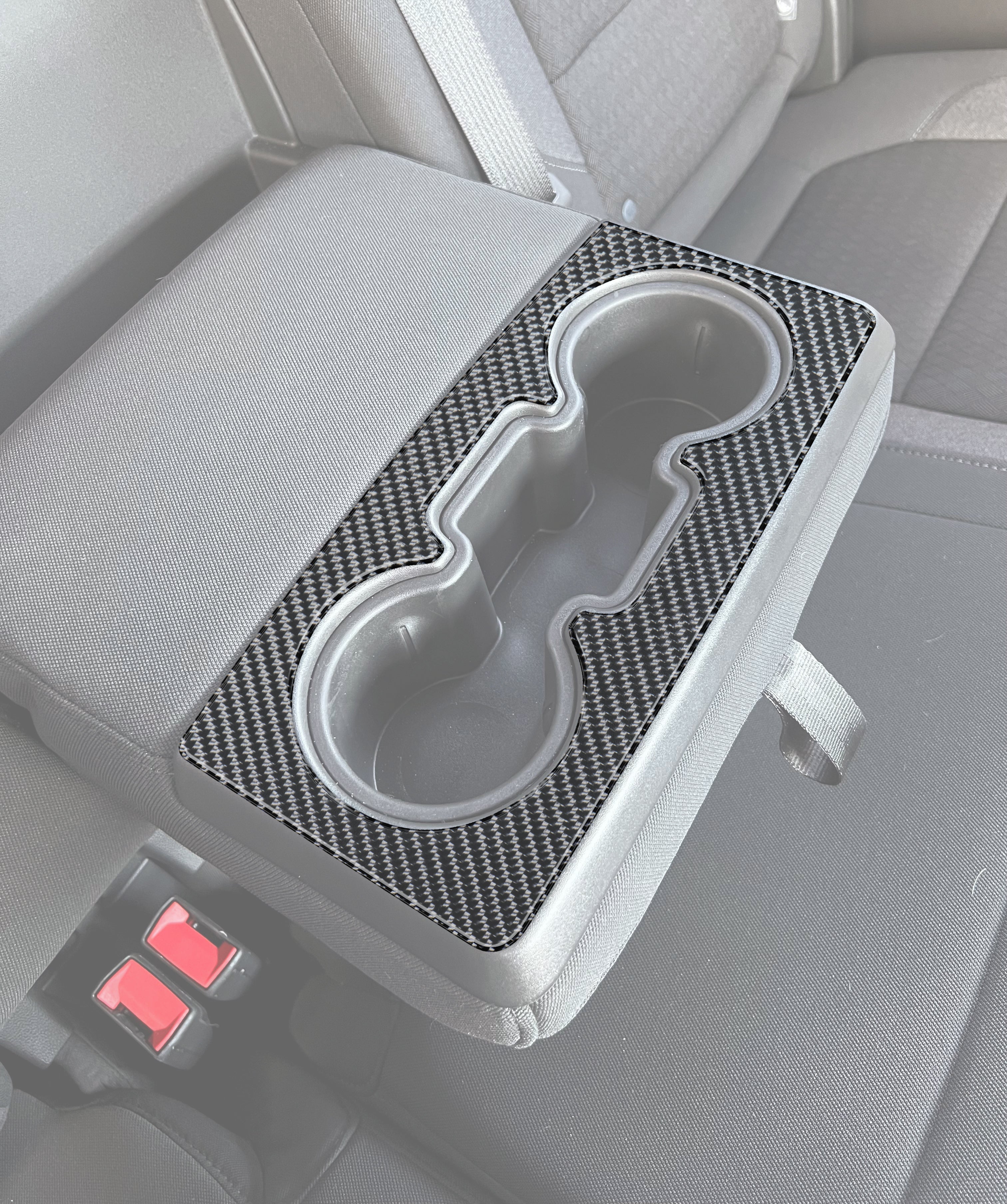 Rear Seat Cup Holder Accent Overlay Fits 2019-2021 Chevrolet Silverado
