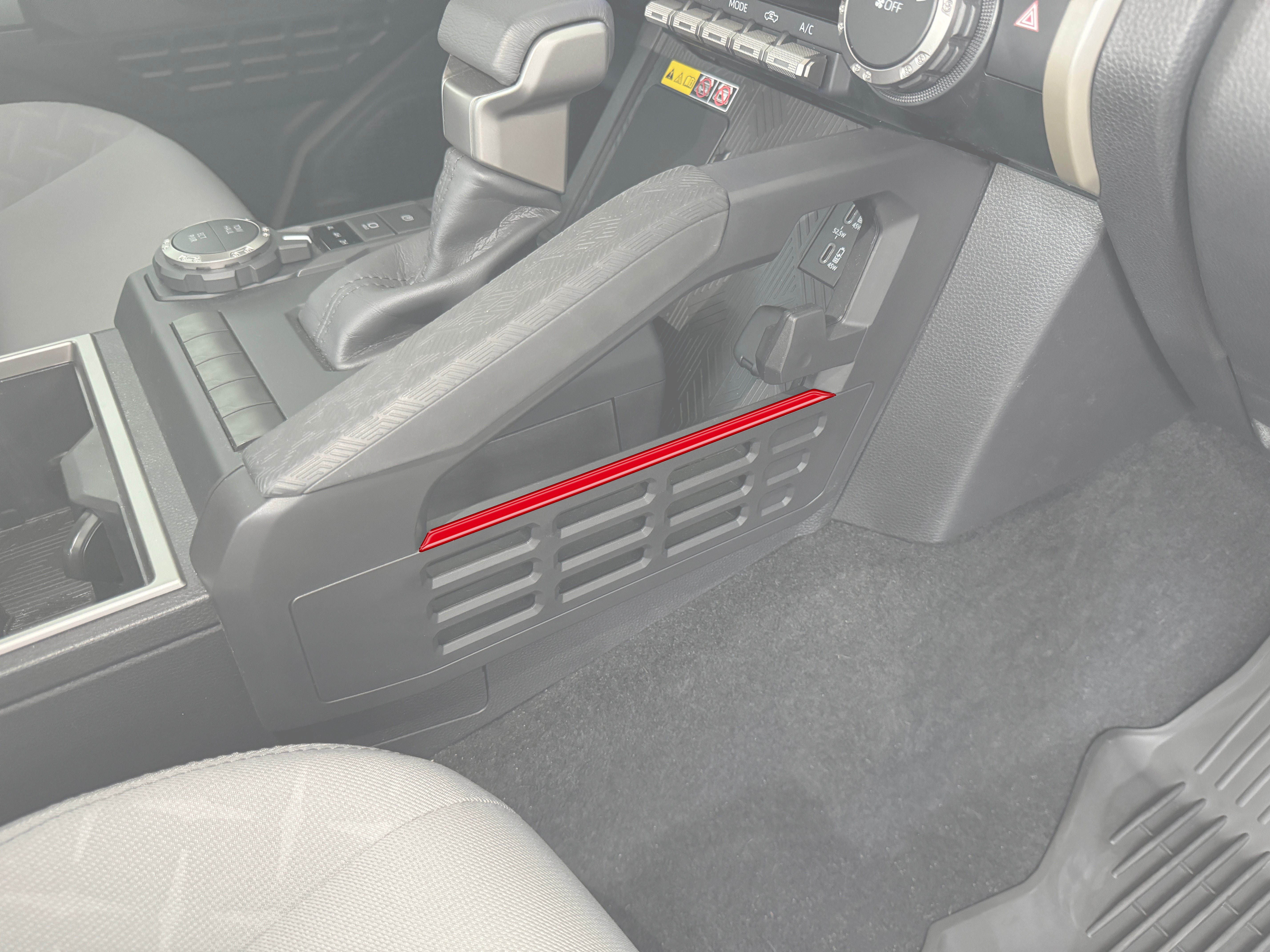 Center Storage Line Accent Trim Fits 2024-2026 Toyota Tacoma & 2025-2026 4Runner