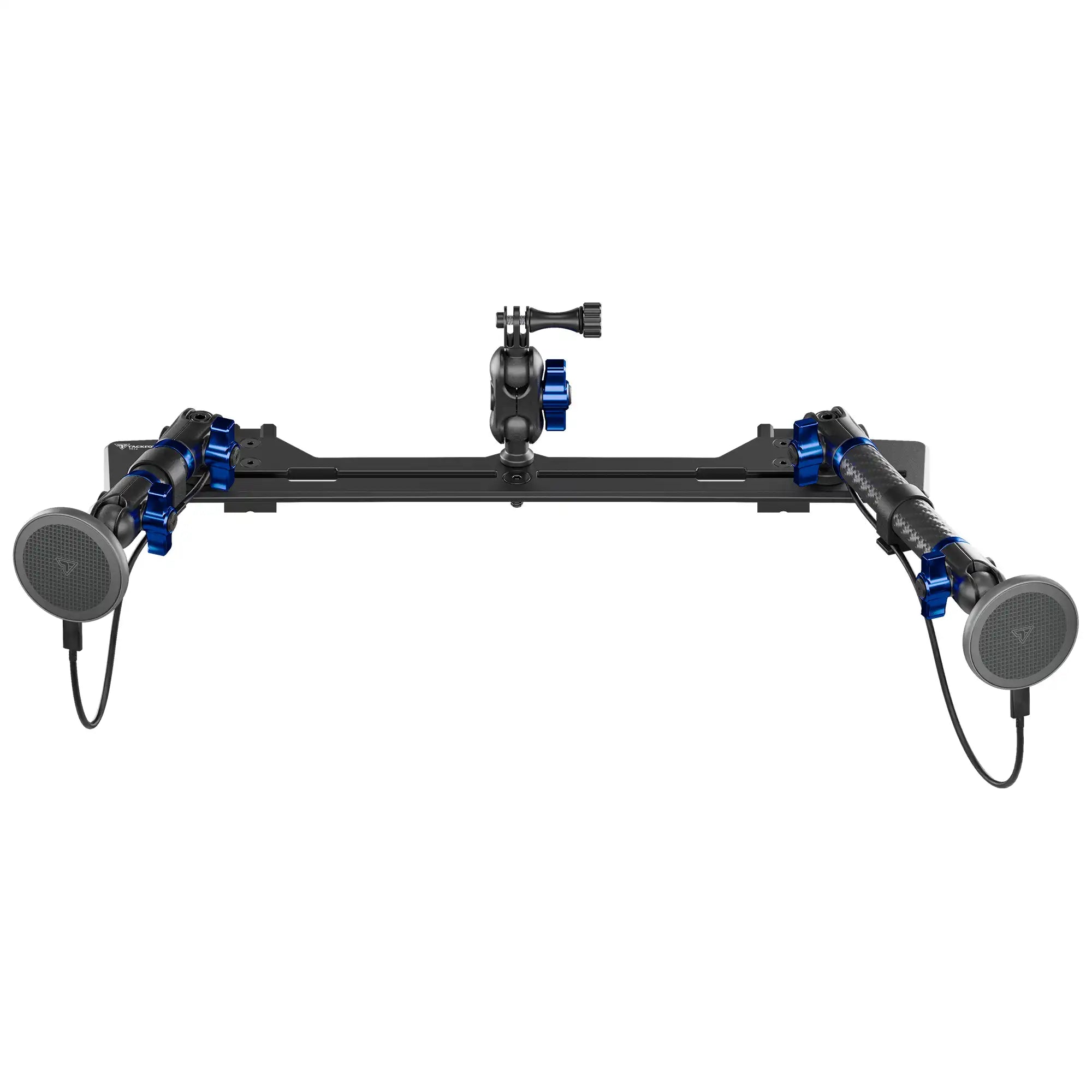 2021-2026 Ford Bronco & Bronco Raptor (Non-Sport) Tackform Slim Track Dash Bracket With Dual MagSafe Charging Phone Mounts & GoPro Mount