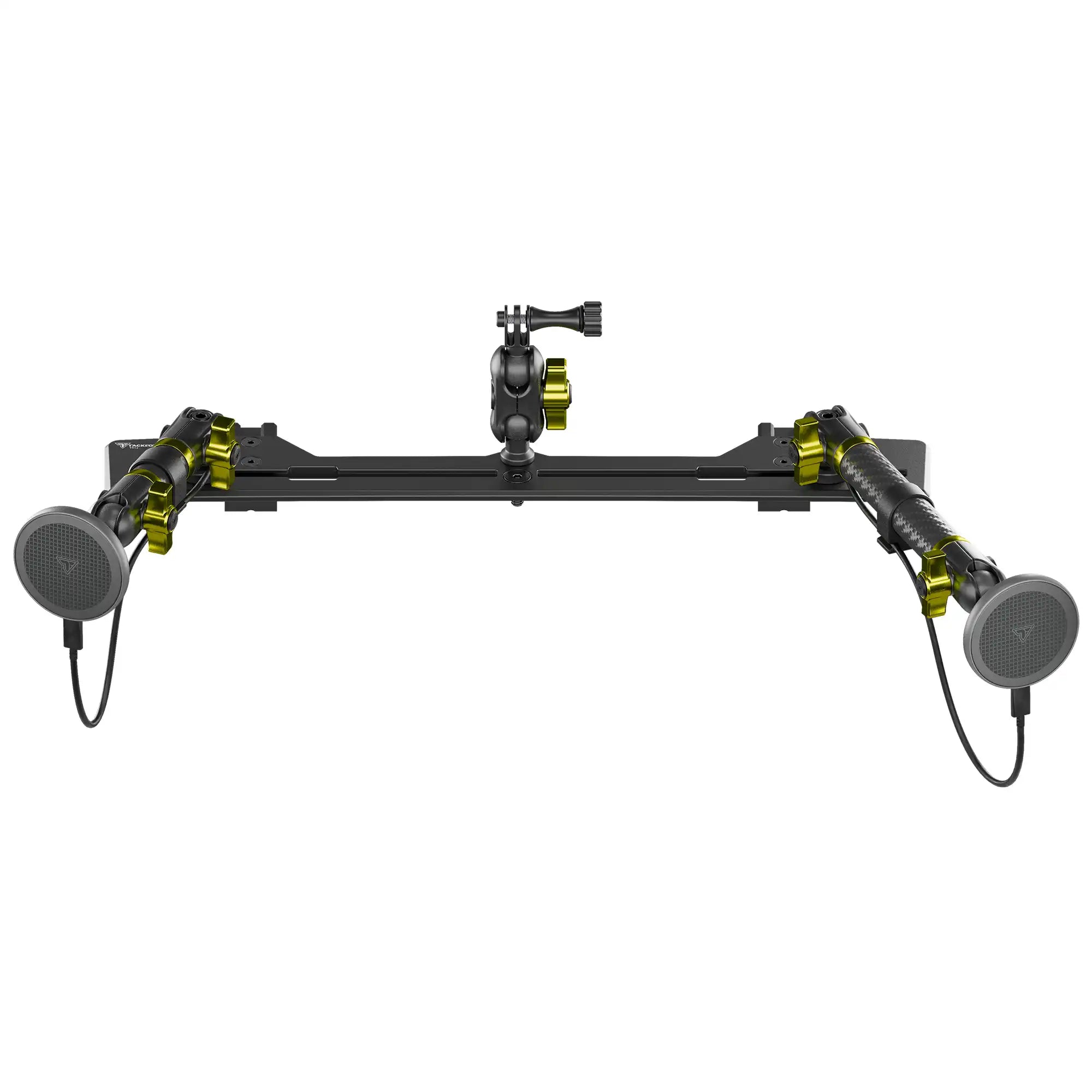 2021-2026 Ford Bronco & Bronco Raptor (Non-Sport) Tackform Slim Track Dash Bracket With Dual MagSafe Charging Phone Mounts & GoPro Mount