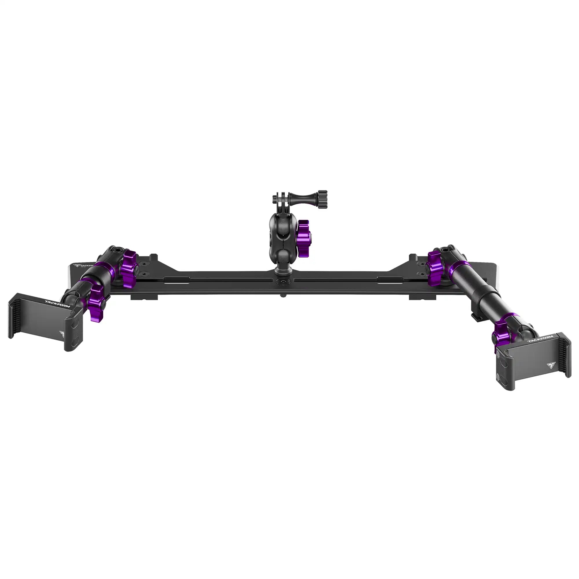 2021-2026 Ford Bronco & Bronco Raptor (Non-Sport) Tackform Slim Track Dash Bracket With Dual 20LITE Phone Mounts & GoPro Mount