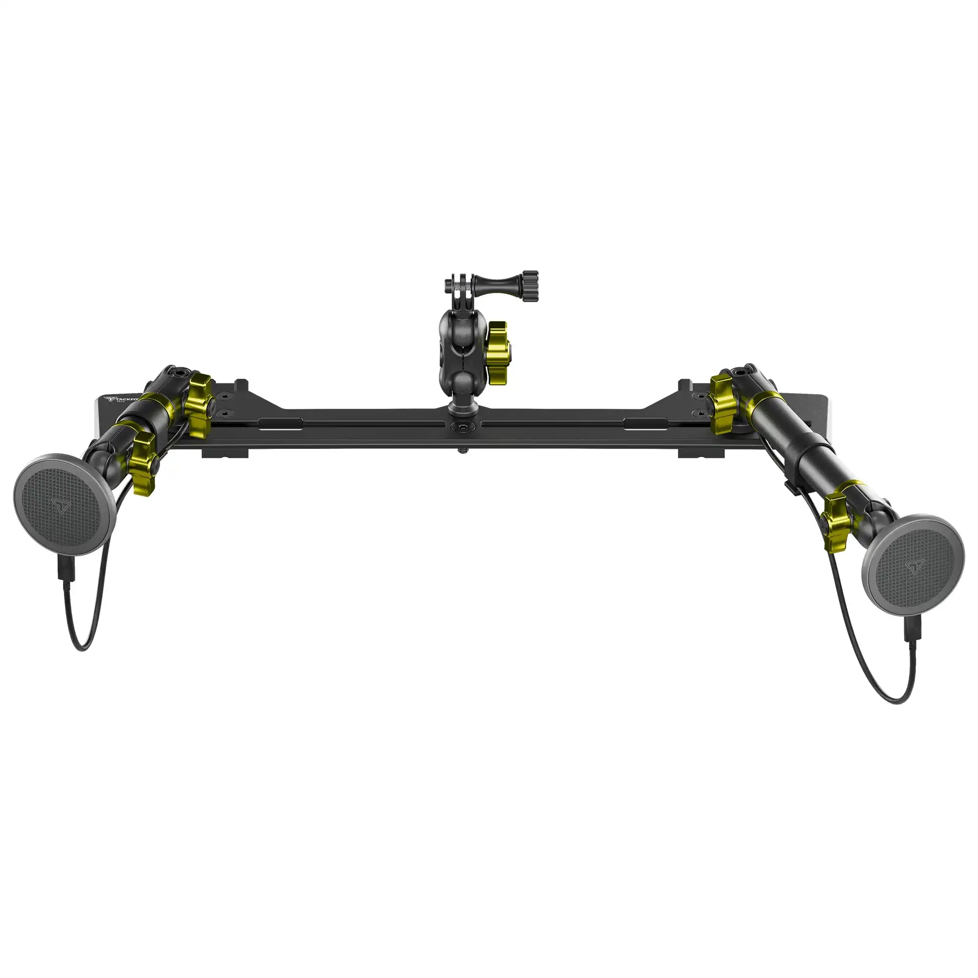 2021-2026 Ford Bronco & Bronco Raptor (Non-Sport) Tackform Slim Track Dash Bracket With Dual MagSafe Charging Phone Mounts & GoPro Mount