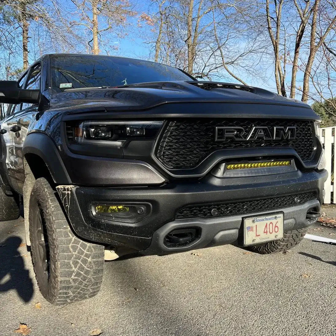 Front Bumper Flush LED Light Bar For 2019-2025 RAM Rebel/TRX/RHO | 100W 12,000 Lumens