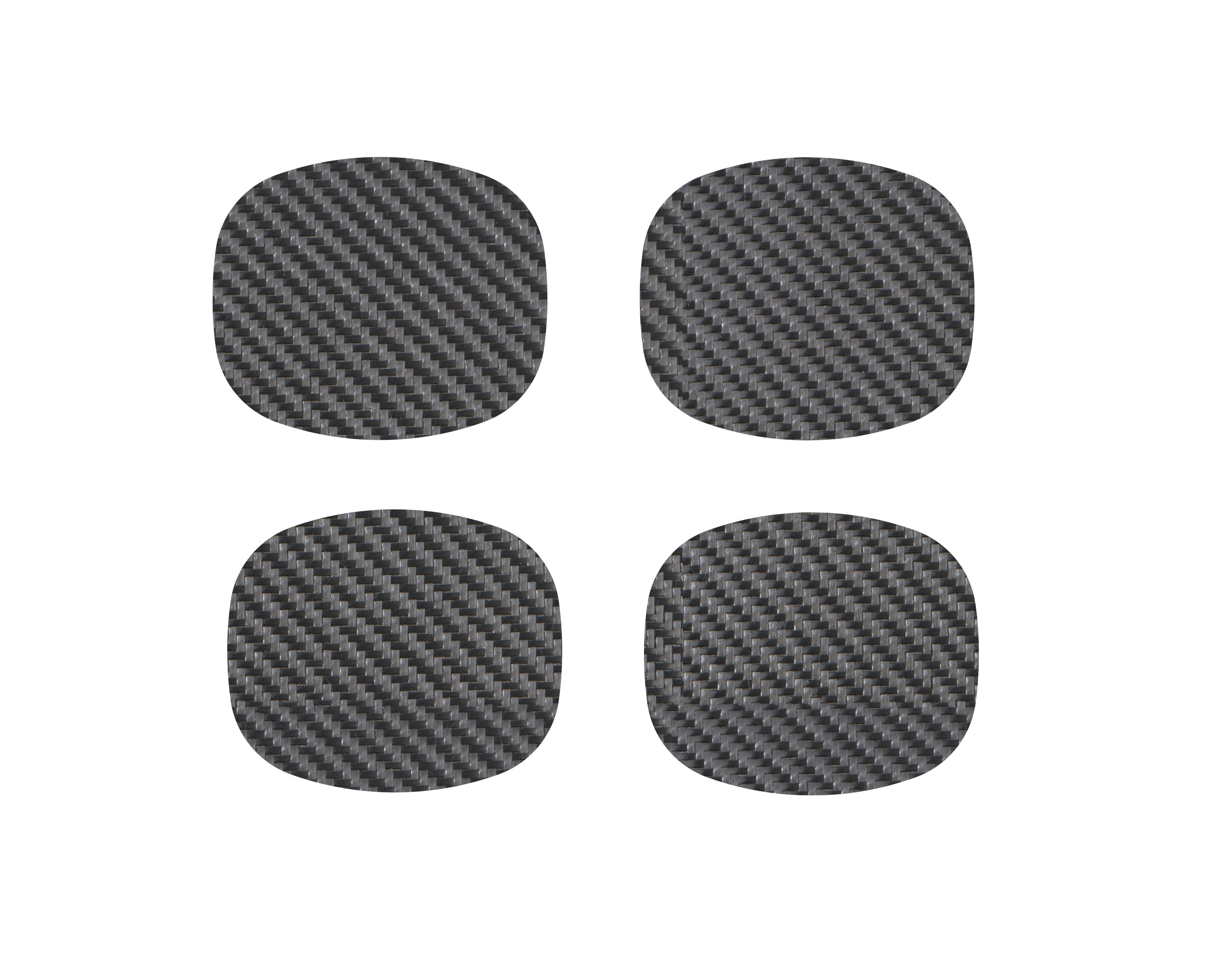 Set of four carbon fiber-style textured protective inserts for 2022-2024 Toyota Tundra door handles, enhancing aesthetics and protection.