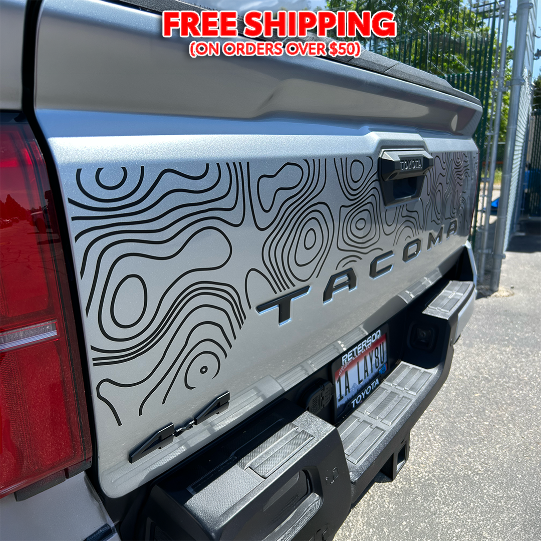2024+  Tailgate Topo Decal For Tacoma