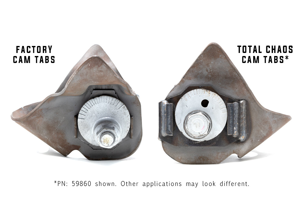 Total Chaos -  LOWER CONTROL ARM CAM TAB GUSSETS Tacoma (16-23), 4Runner (10-24)