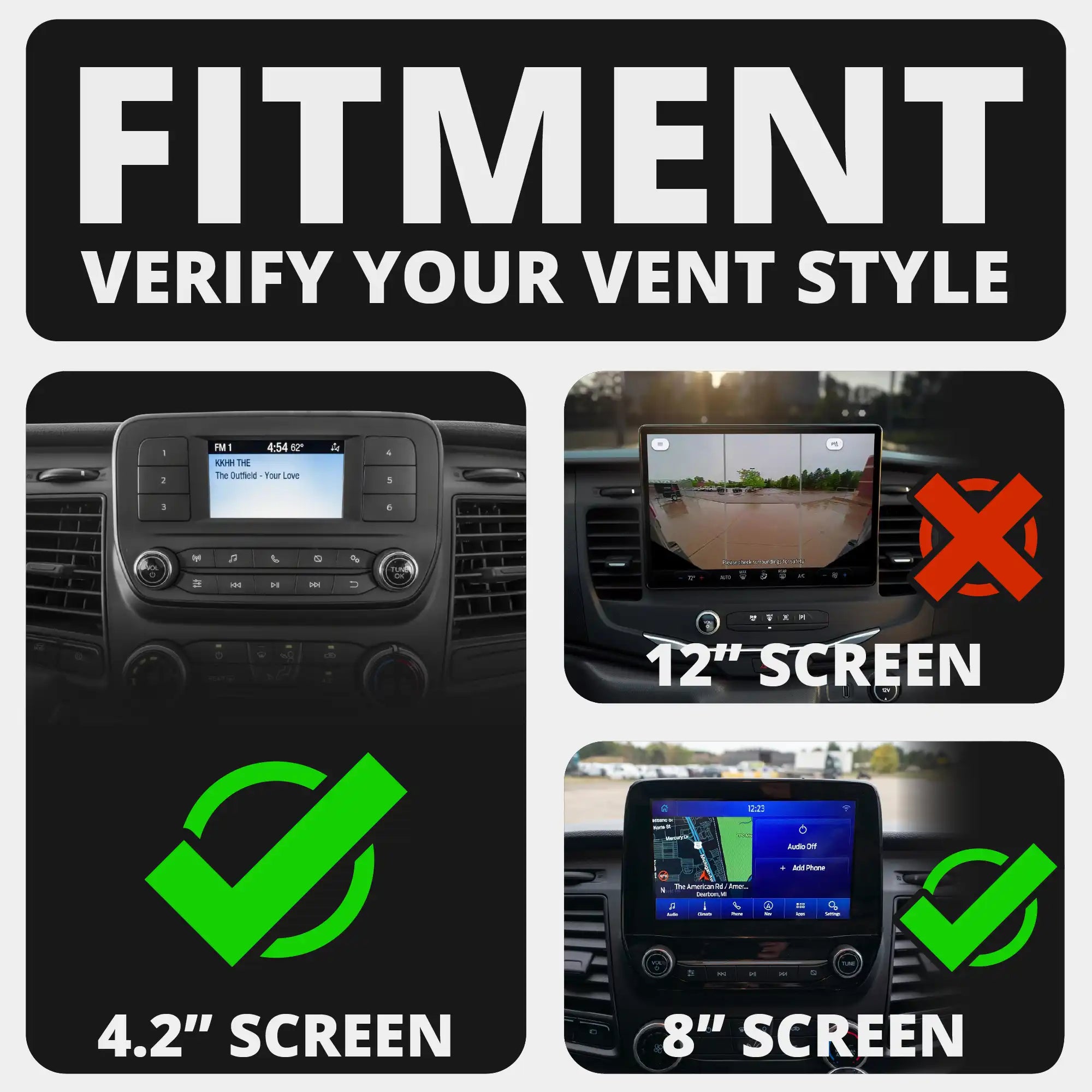 2020-2026 Ford Transit LINK™ Vent Mount Bracket With Qi2.2/MagSafe Charging and Cooling Phone Holder | 3.5" Arm | (Not Compatible With Transit Connect)