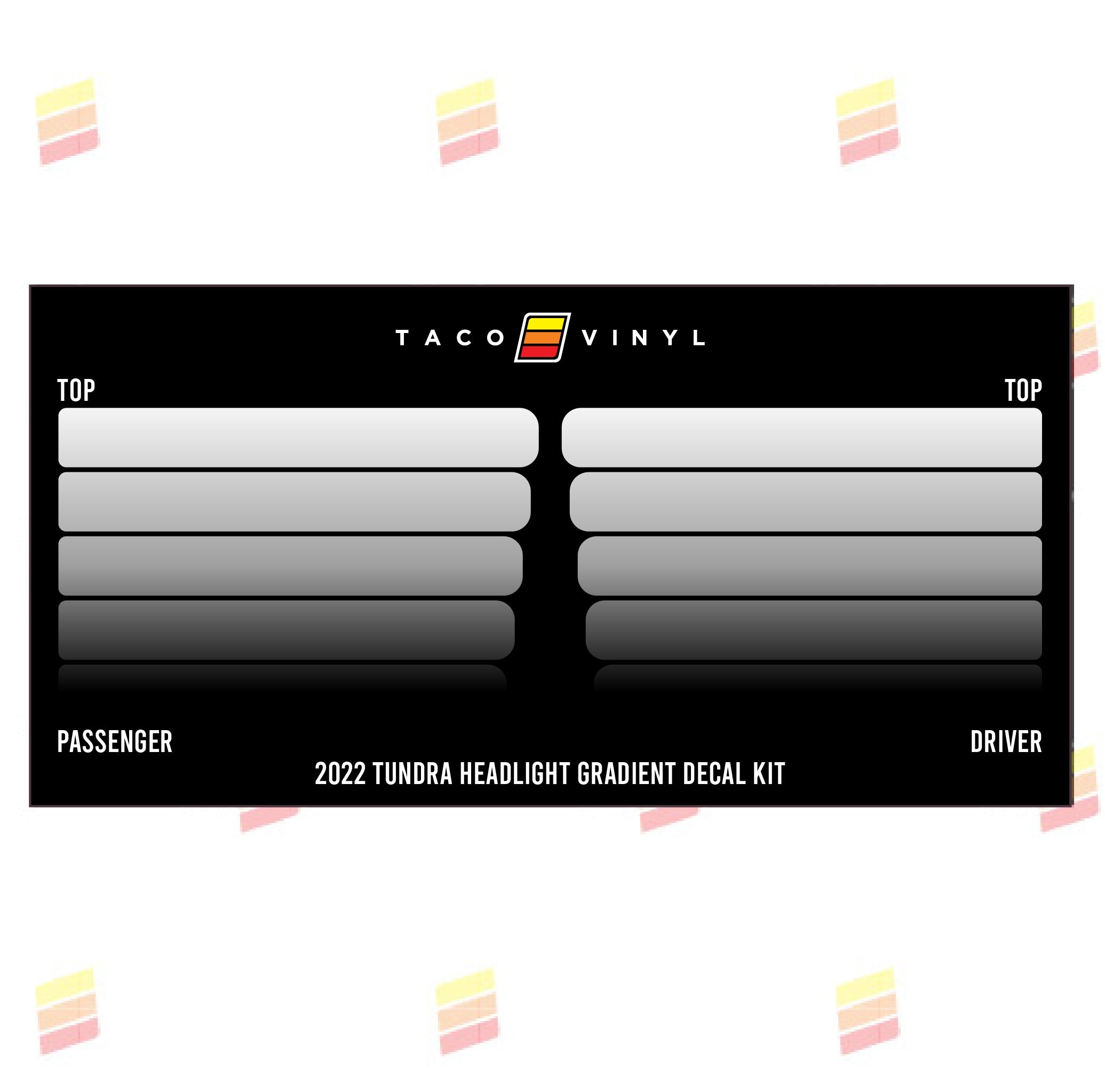 2022+  Headlight Gradient Decal Kit For Tundra