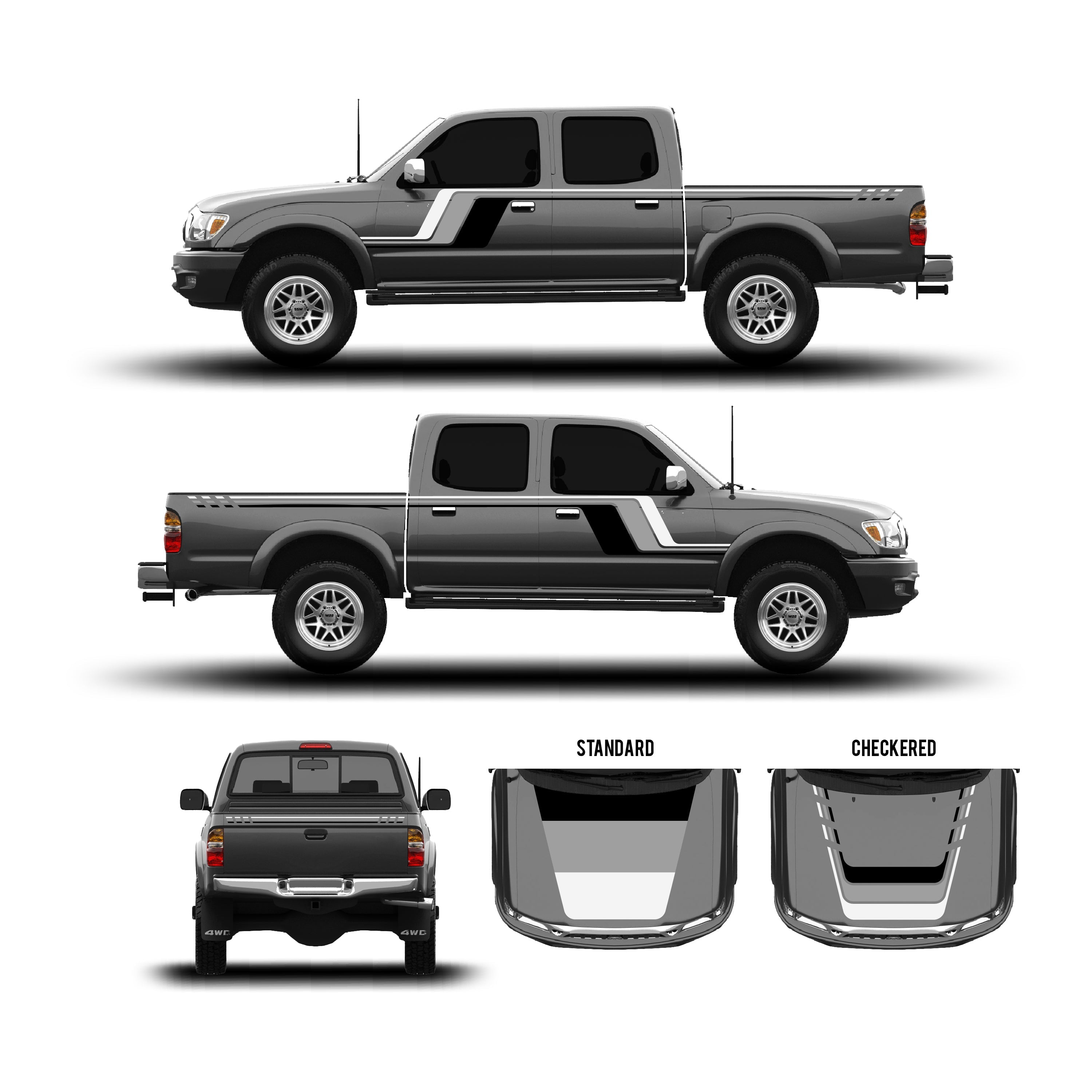 2001-04  Checkered Stripe Kit For Tacoma