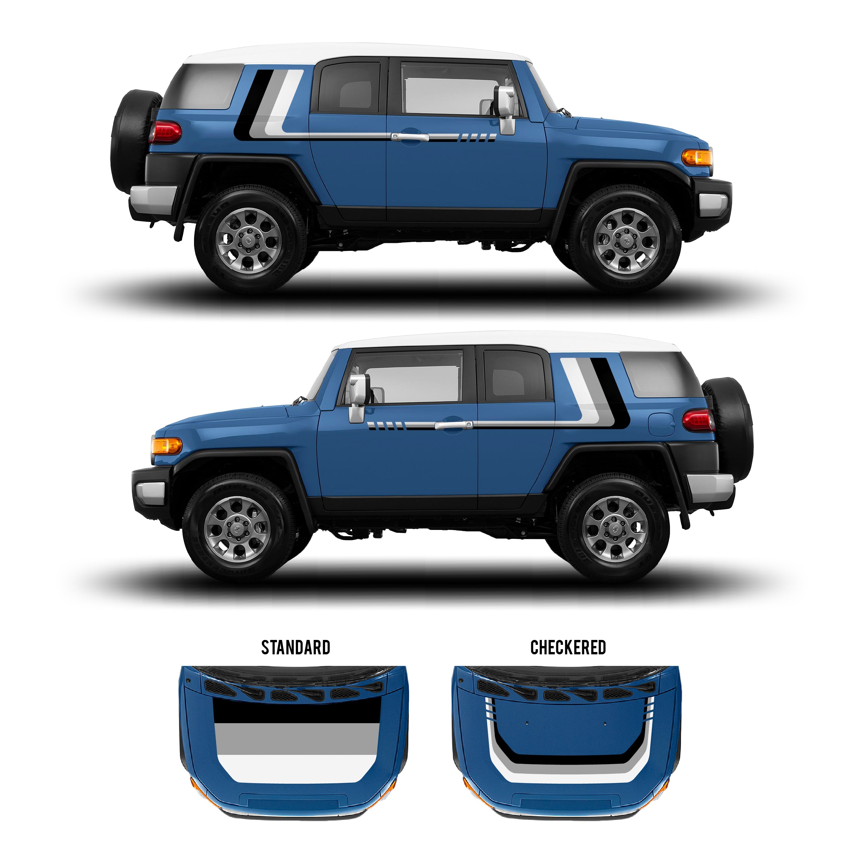 2007-14 Checkered Stripe Kit For FJ Cruiser