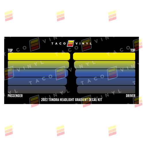 2022+  Headlight Gradient Decal Kit For Tundra