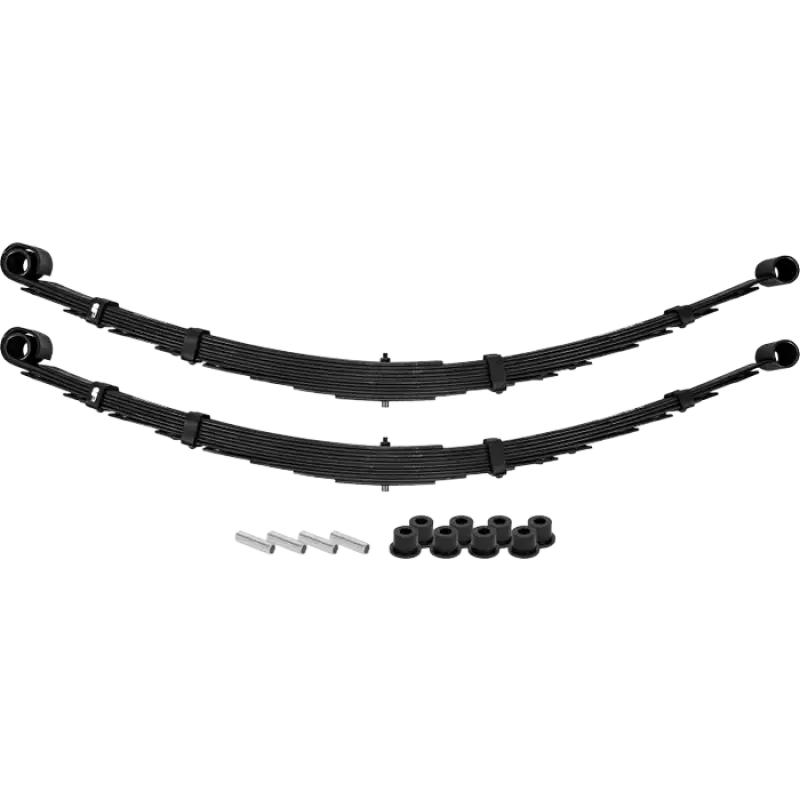 All-Pro Tacoma 3-inch rear leaf springs for 2005-2023 models, featuring an 11-leaf pack with torque leaf and bushings for enhanced suspension lift.
