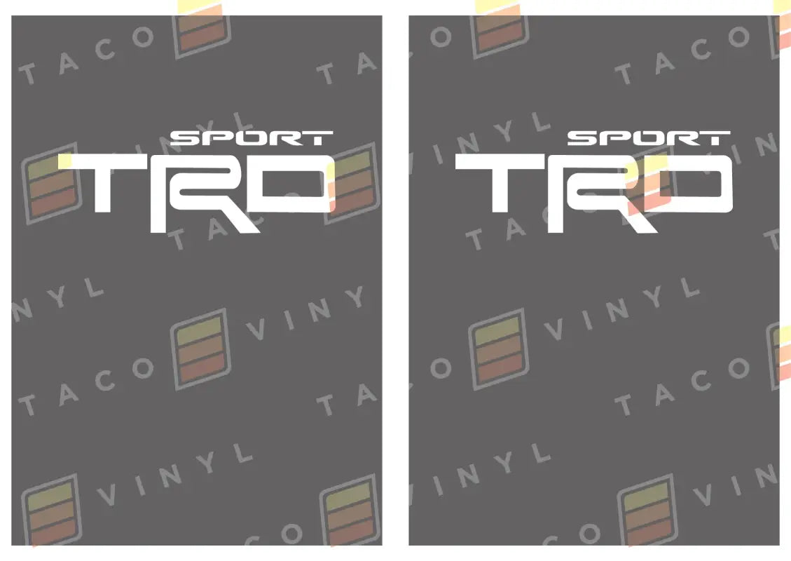 Alpha Bed Decals with two TRD Sport decals for a stylish truck upgrade