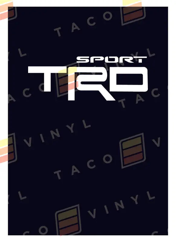 White Sport TRD logo displayed on Alpha Bed Decals for truck customization