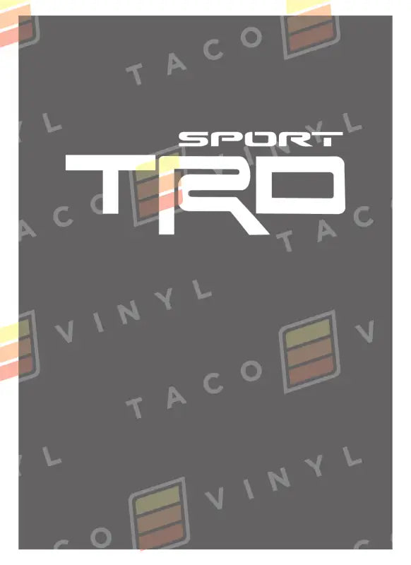 White Sport TRD decal for Alpha Bed Decals to enhance your vehicle’s appearance