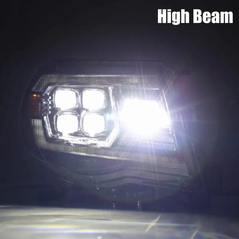 AlphaRex NOVA-Series projector headlights with high beam illumination for Toyota Tacoma (2005-2011).