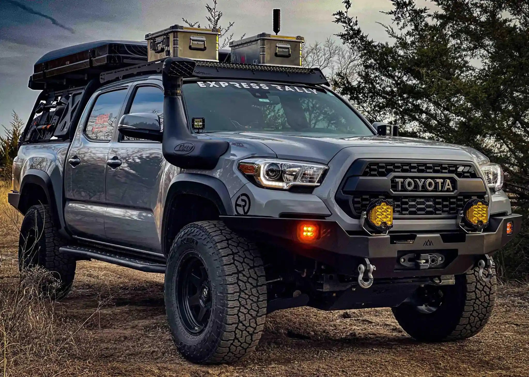 Hi-Lite Overland Front Bumper For Toyota Tacoma 3rd Gen (2016-2023) [No Bull Bar]