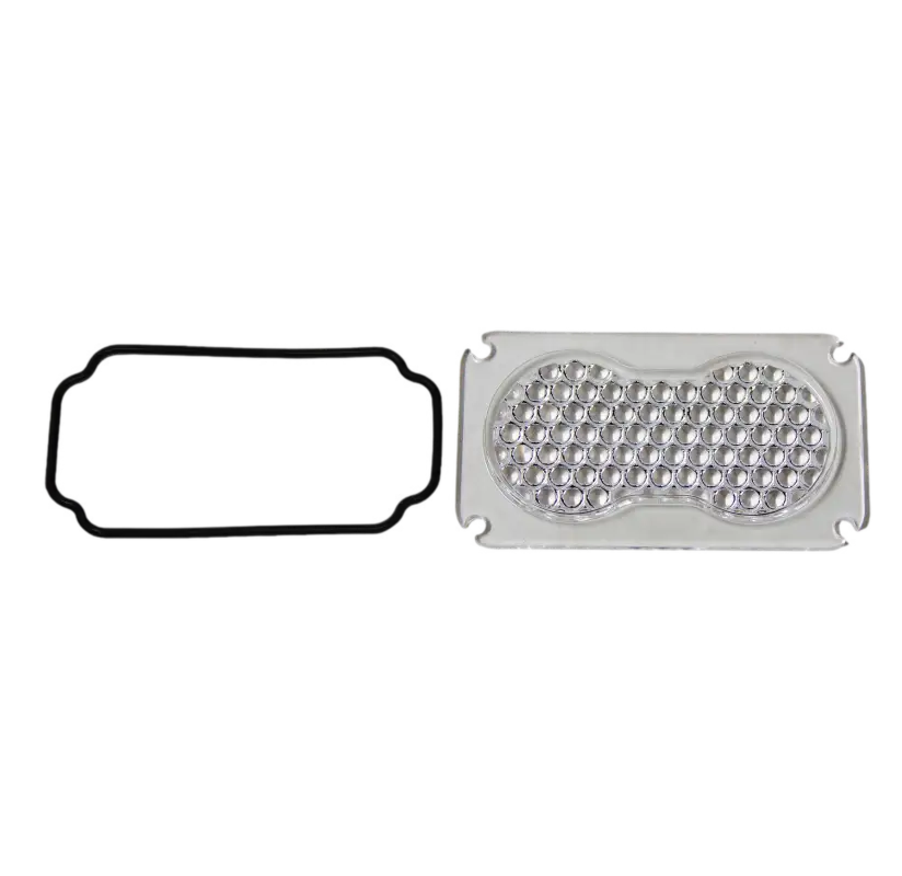 Rectangular LED light panel with gasket from Baja Designs S2 Lens Kit for optimal illumination
