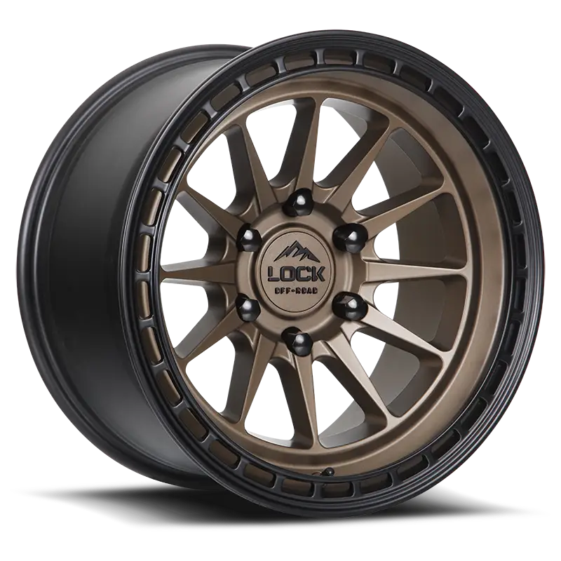 BAJA MATTE DESERT BRONZE offroad wheel in 17-inch size with lightweight design and bronze finish, featuring a multi-spoke pattern and durable construction.