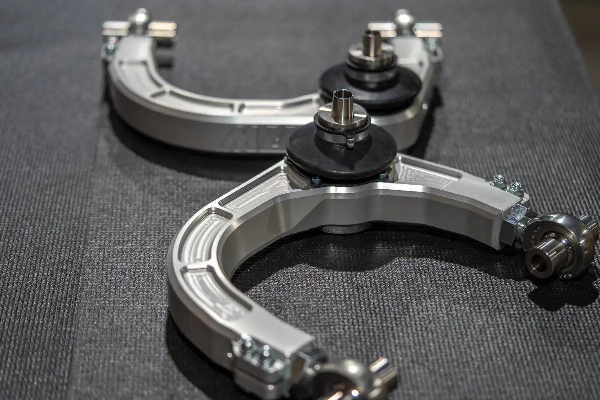 Silver car suspension components billet uniball uca for 2024+ Tacoma GX550 Landcruiser kevlar reinforced
