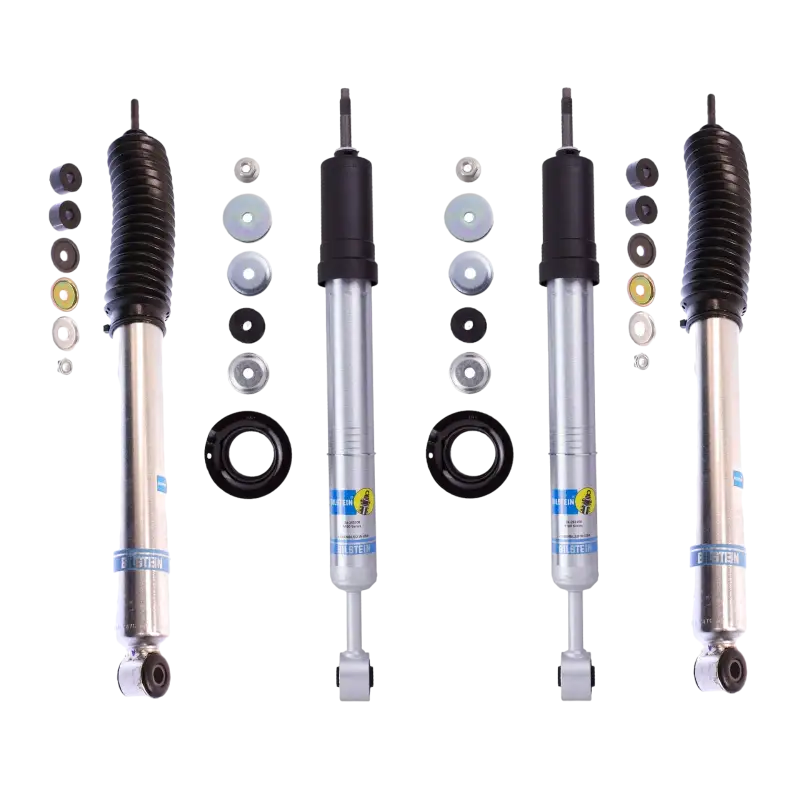 Bilstein 5100 adjustable strut and shocks set for 2016-2023 Toyota Tacoma 4WD and RWD. Durable zinc finish with washers and bushings included.