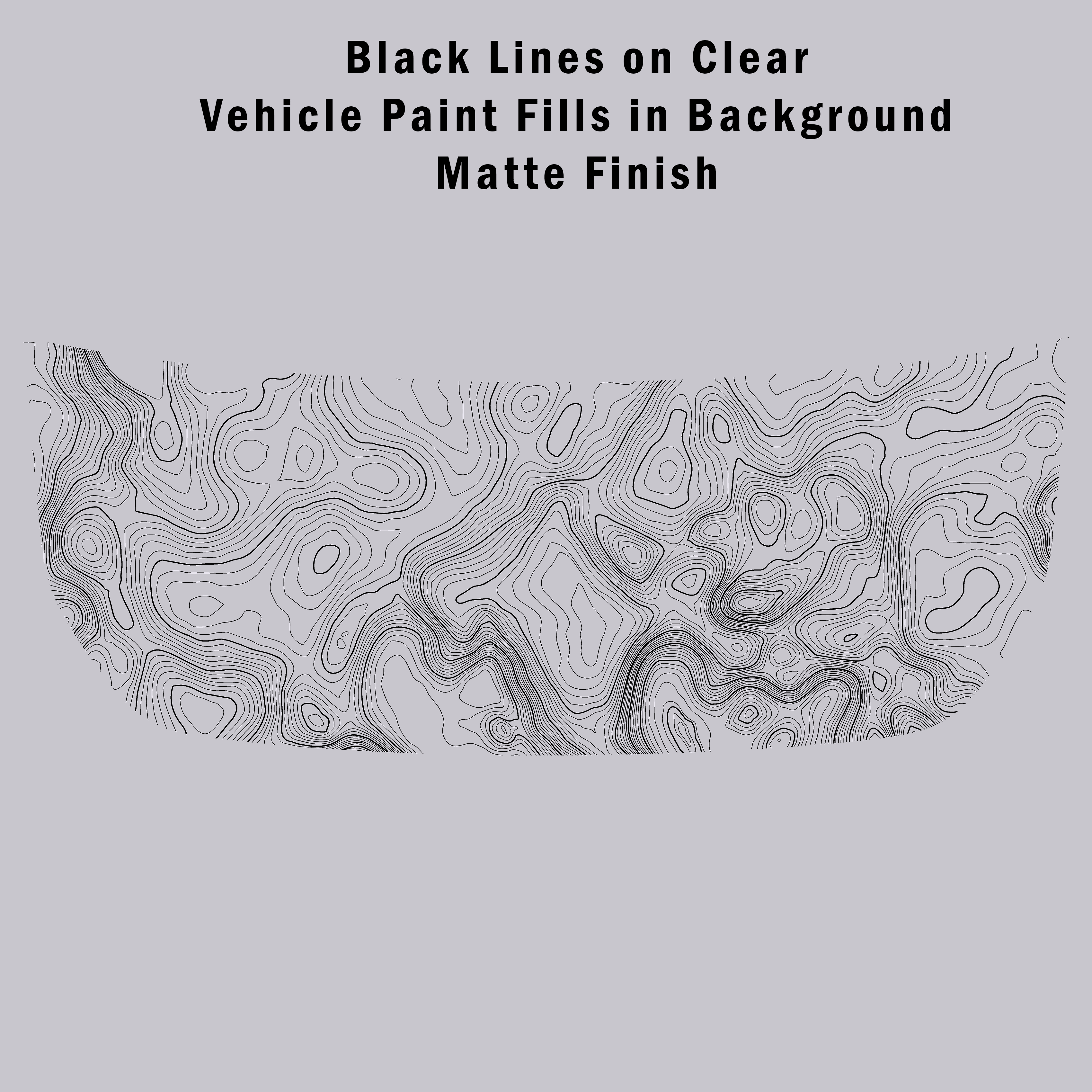 Stealth Topographic Map Hood Overlay (Printed Series) For 2021+ Bronco
