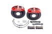 Complete 4Runner big brake kit with red 6-piston calipers, 13.7-inch rotors, brake pads, and hardware for enhanced braking performance.