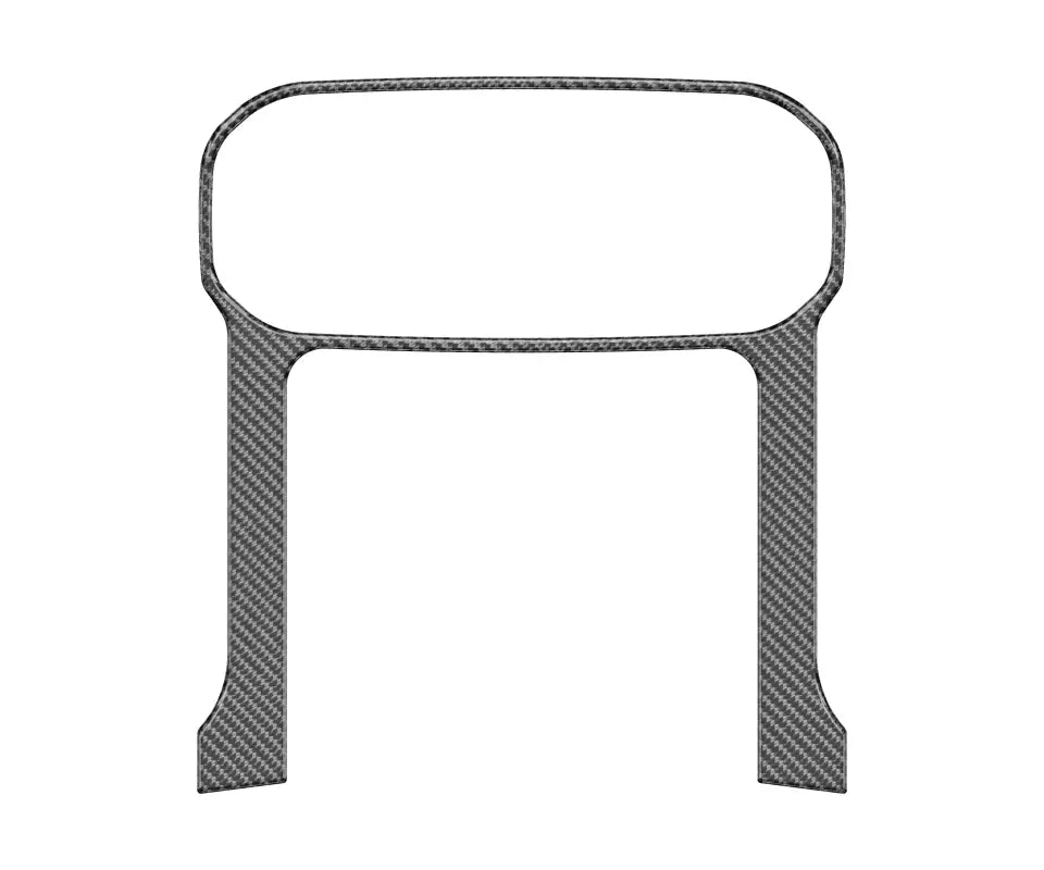 Carbon fiber center console accent overlay for 2019-2021 Chevrolet Silverado