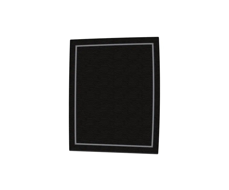Black foam insert with a sleek gray border designed for the center storage compartment of 2016-2023 Toyota Tacoma models.
