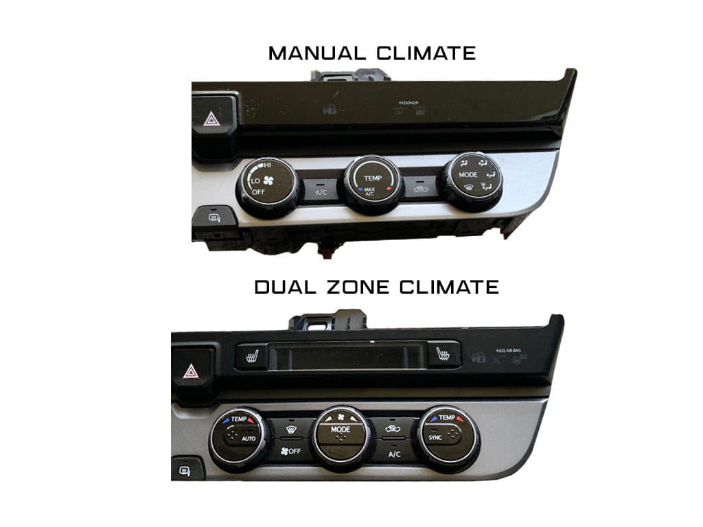 Car climate control panels with climate control rings made from injection molded ABS for Tacoma