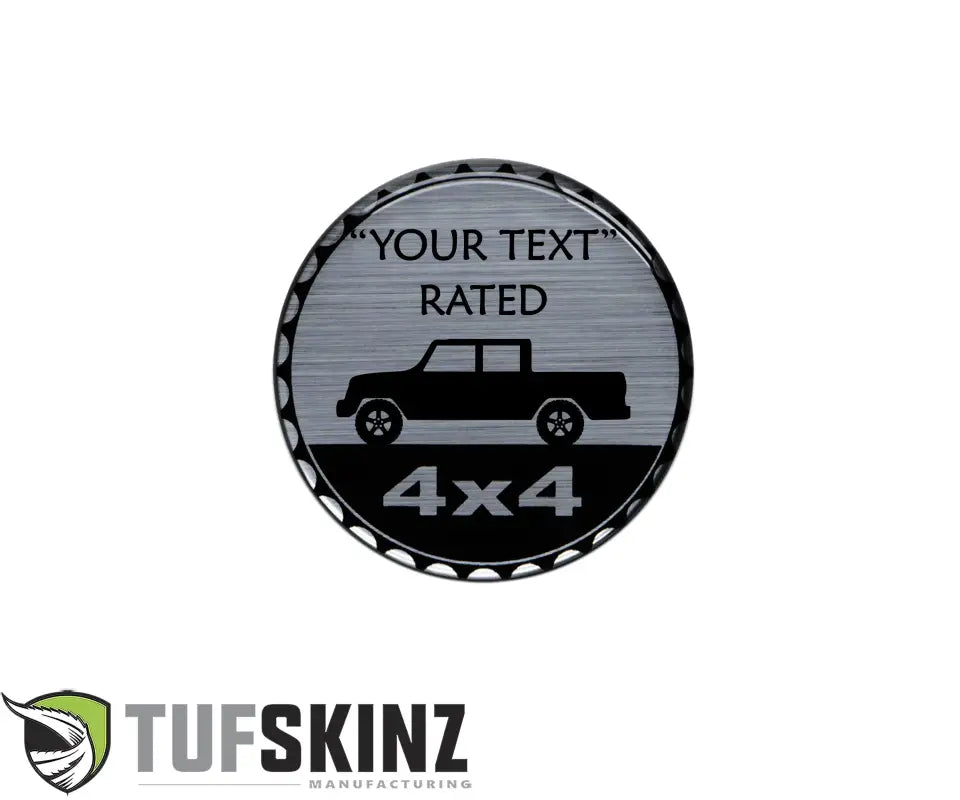 Custom Rated Badge for 4x4 Truck Fits Jeep - Custom Rated Badges